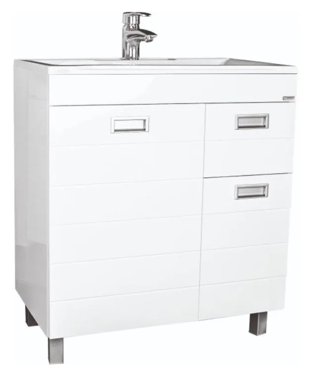 Тумба под умывальник "Elen 80" Cube с верхним ящиком В1 Домино