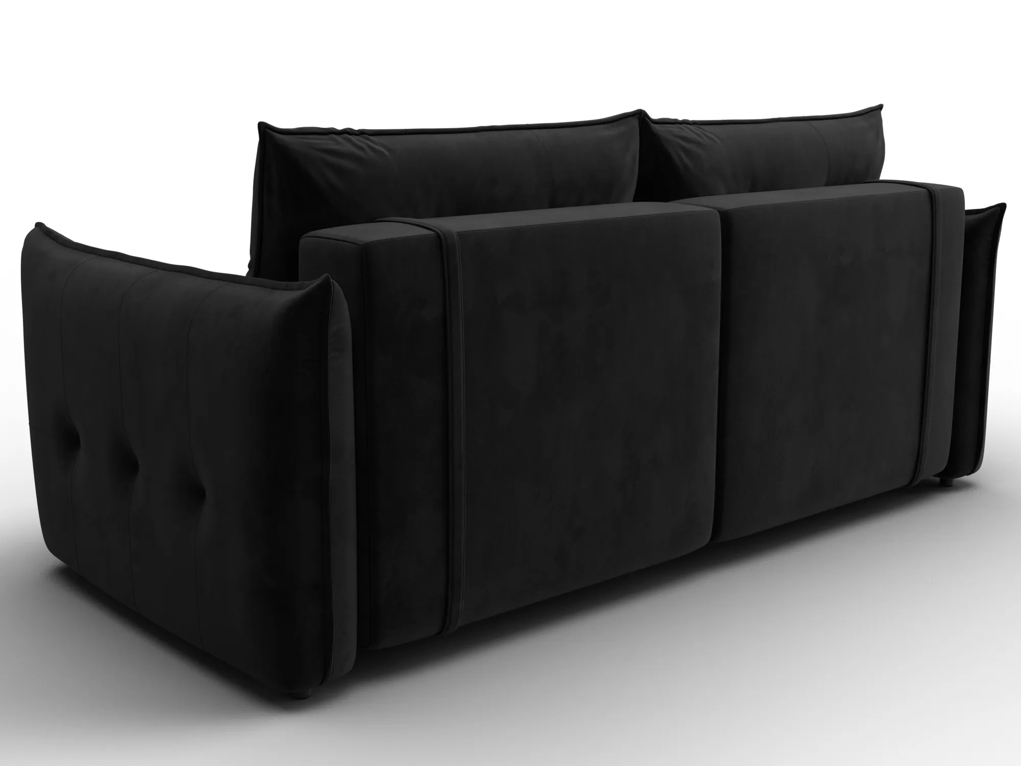 Диван прямой Лига-100 НПБ ( SEVEN 35 черный )