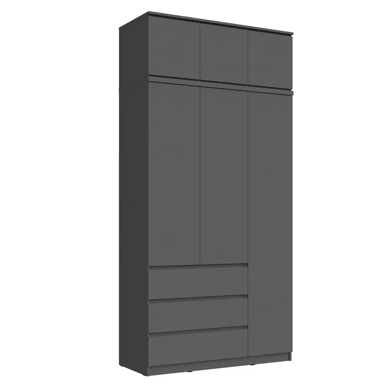 Шкаф Челси 1200 с антресолью, графит