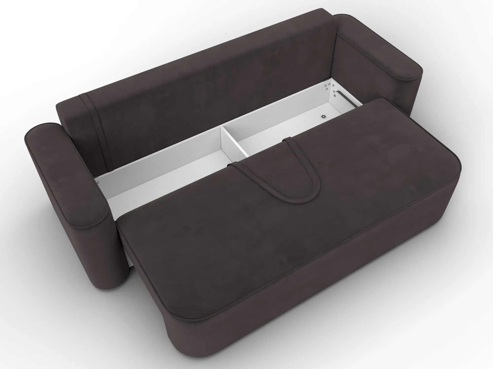 Диван прямой Лига-118 НПБ ( SEVEN 727 коричневый )