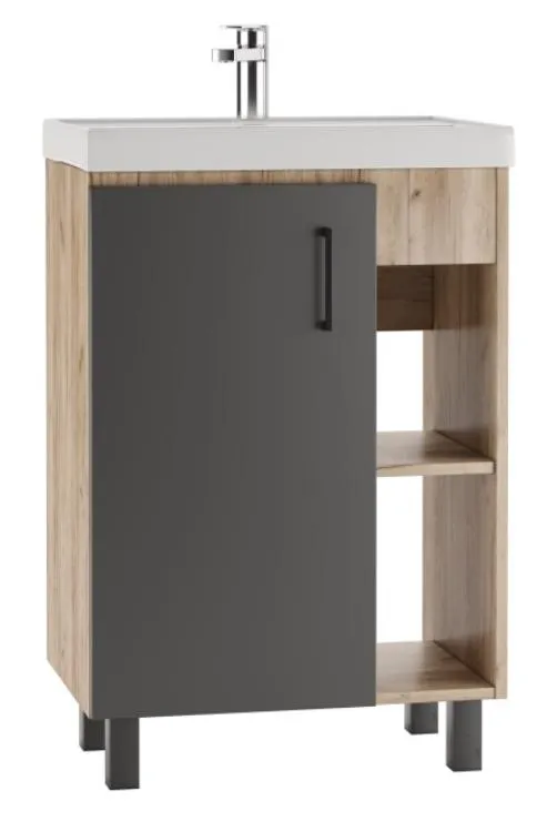 Тумба под умывальник "Фостер 60" Craft без ящика Домино