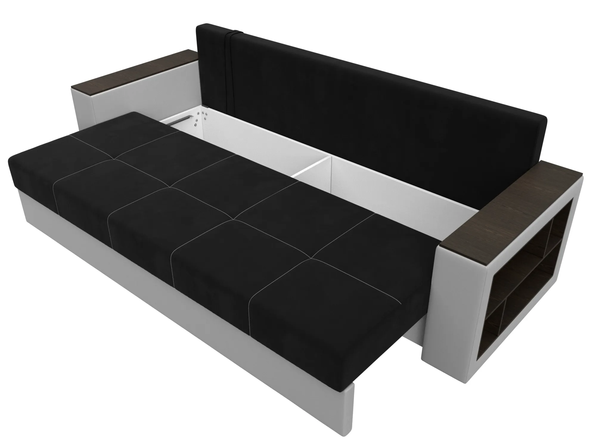 Диван прямой Дубай Лайт ( Черный;Белый )