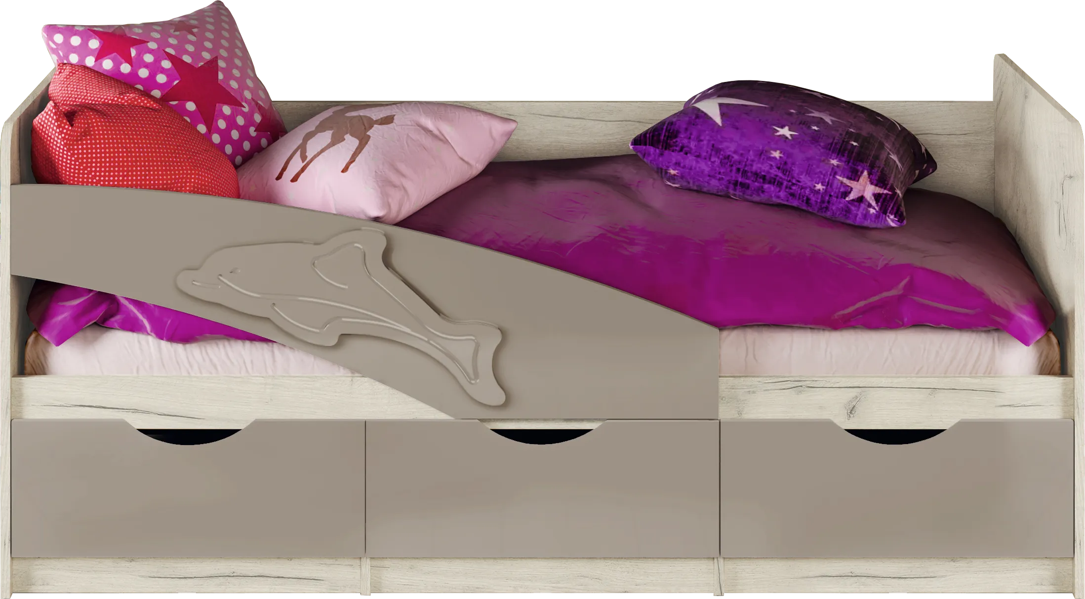 Кровать Дельфин МДФ 1,6 шарли мокко