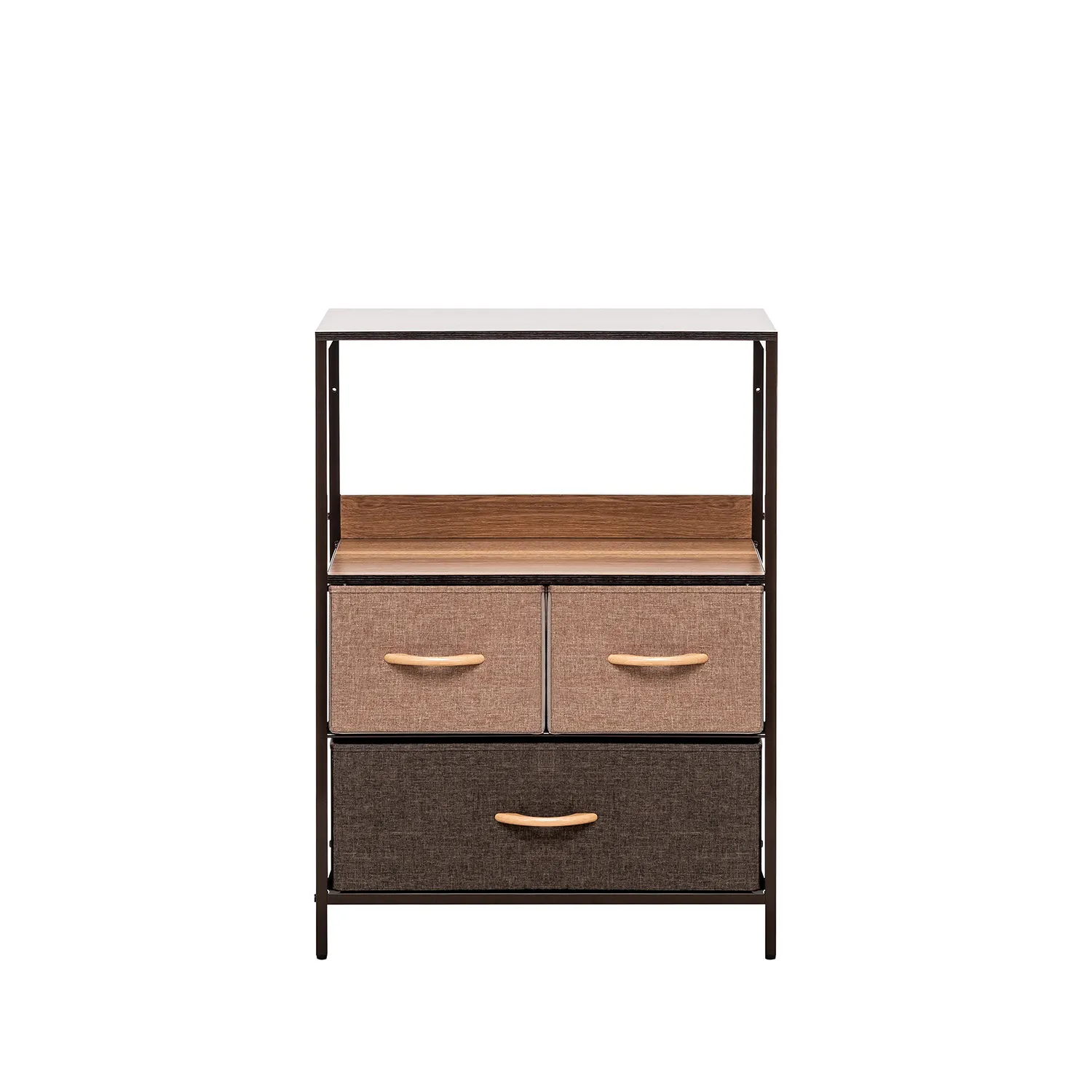 Комод Leset Локи 3 ящ., Коричневый (Коричневый/Бежевый, светло-коричневый, темно-коричневый)