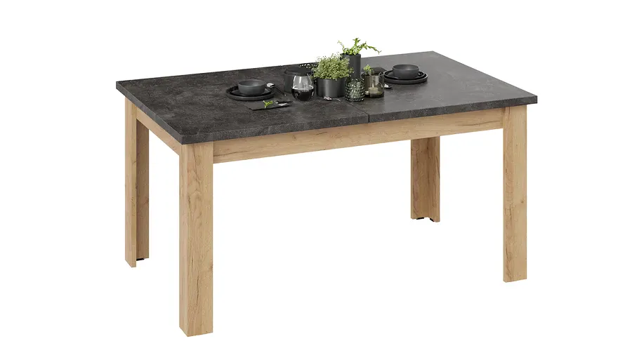 Стол обеденный Ванкувер тип 1  Дуб Крафт золотой, Ателье темное