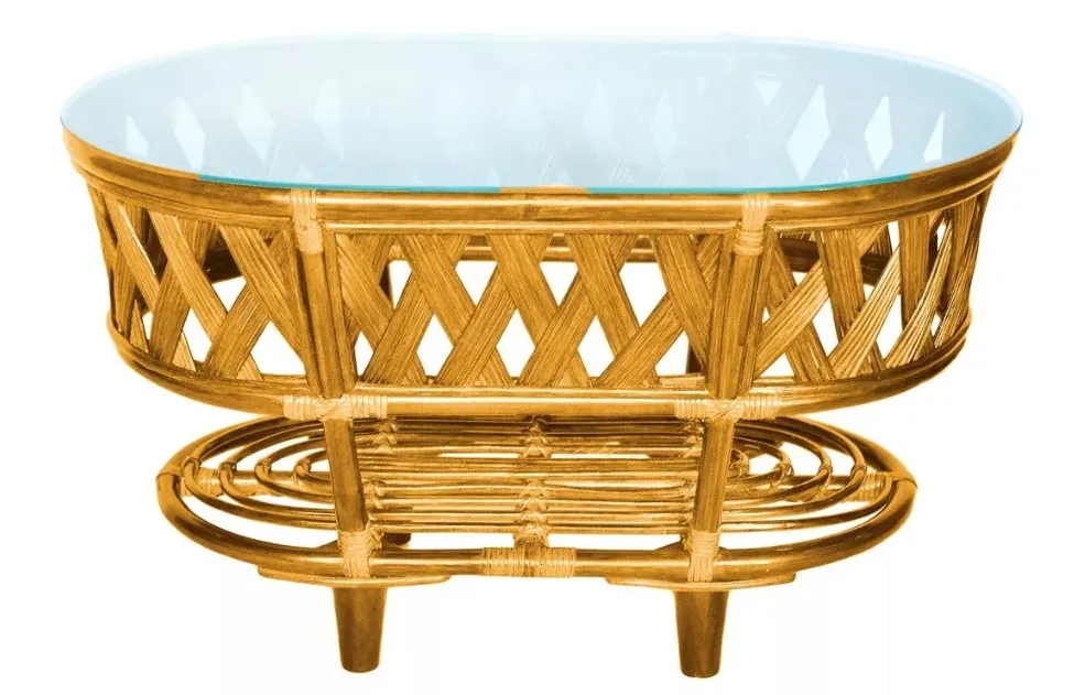 Столик из ротанга «Черчилль» овальный