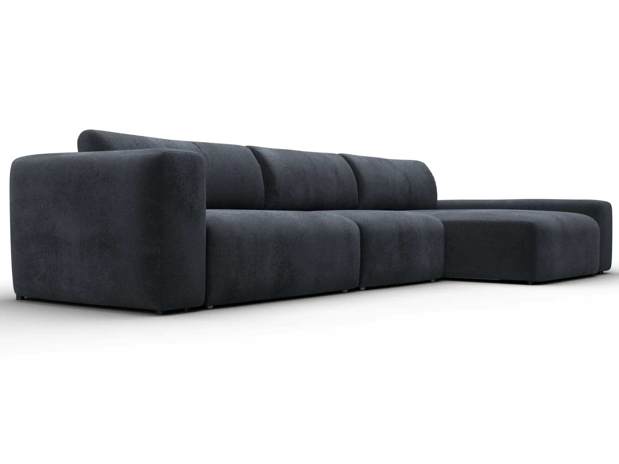 Диван угловой Лига-066 НПБ Лонг угол правый ( TOWER 11 темно-серый )