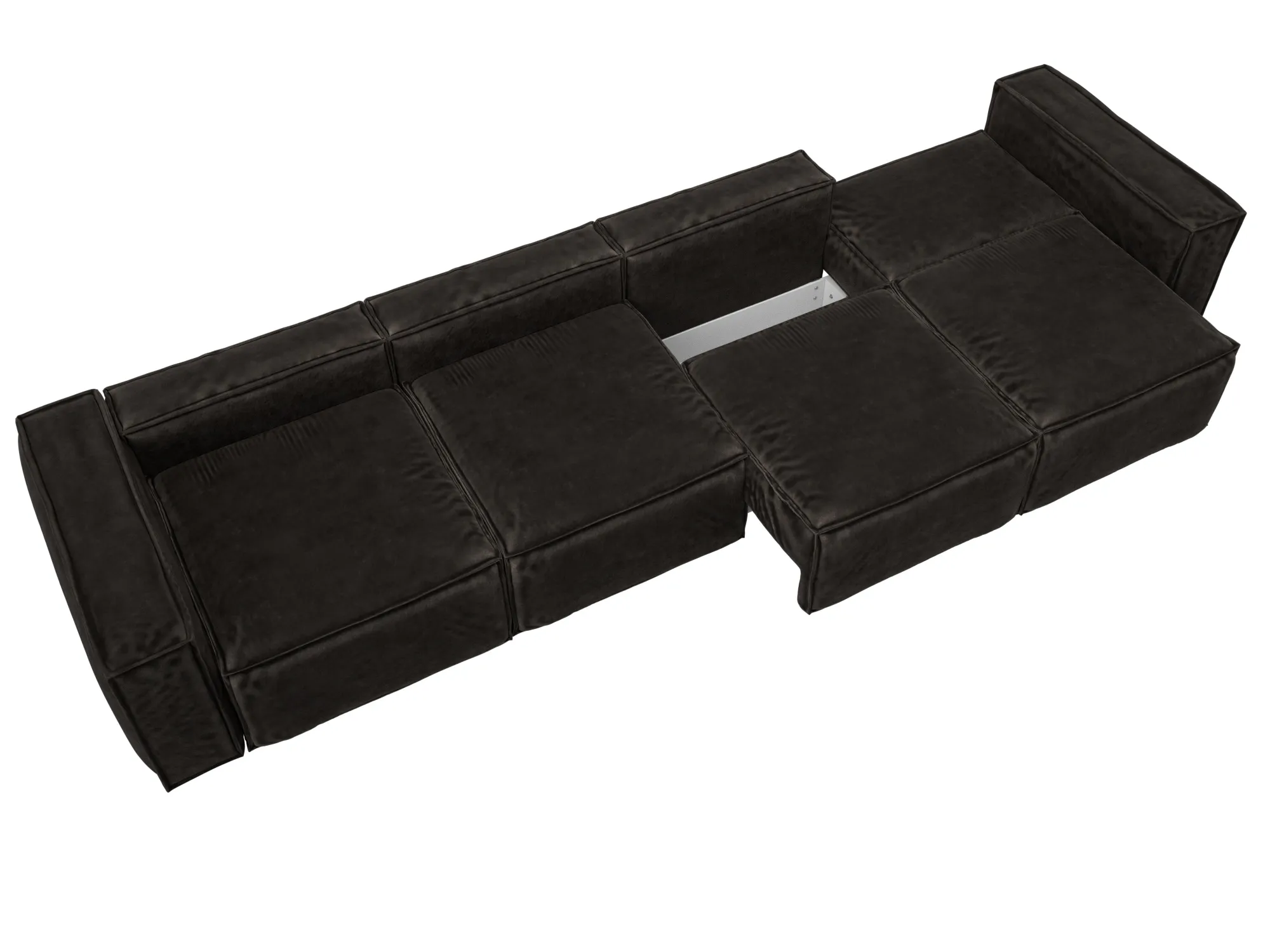 Диван прямой Лига-081 НПБ МегаЛонг ( BRUT 17 коричневый )