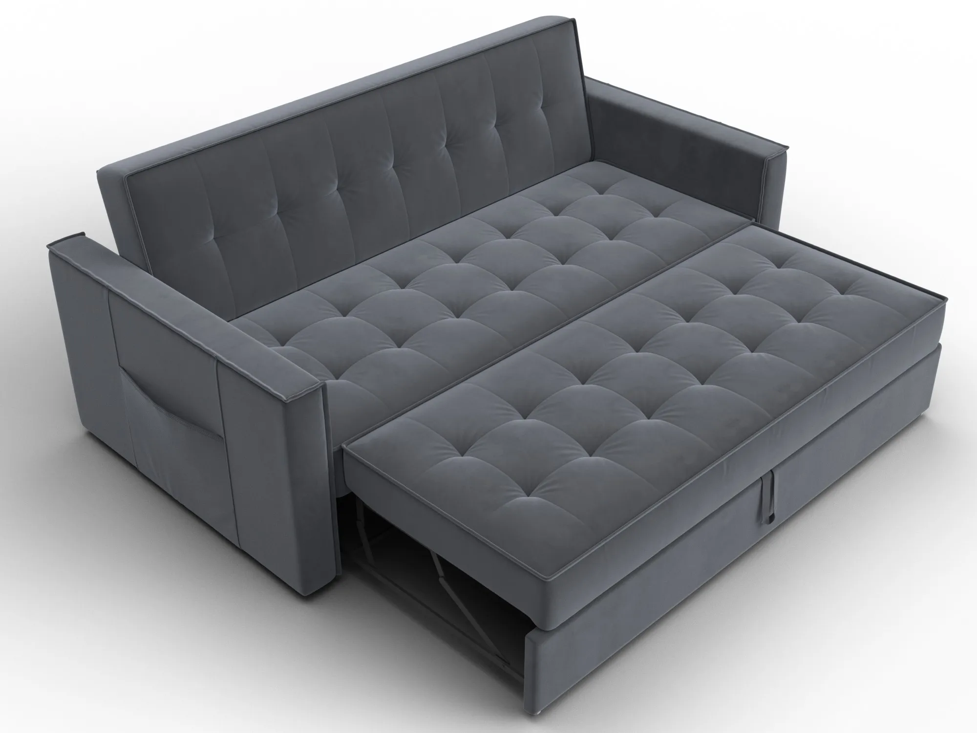 Диван прямой Лига-104 (160) ( SEVEN 17 серый )