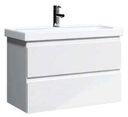 Тумба подвесная под умывальник "Moduo 80" Graffo белый глянец В2 Домино