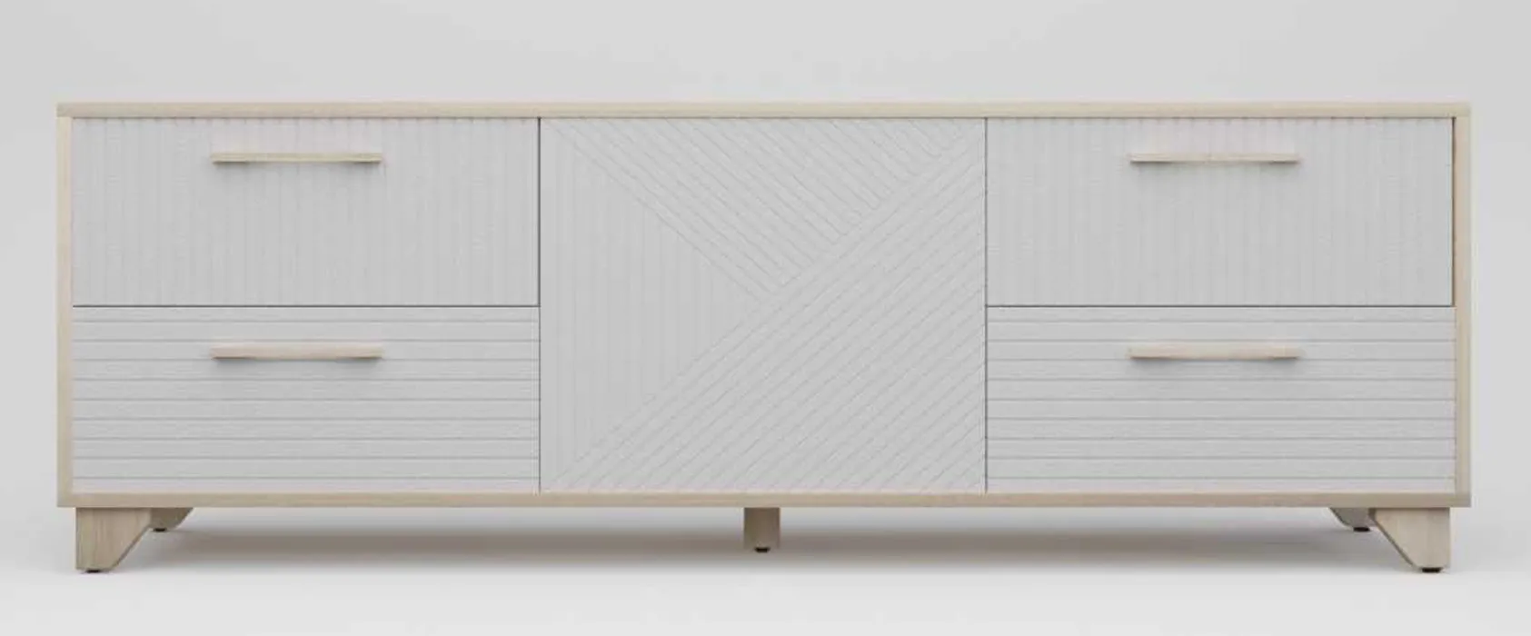 Тумба под ТВ Копенгаген с дверцей (дуб сонома/белый матовый)