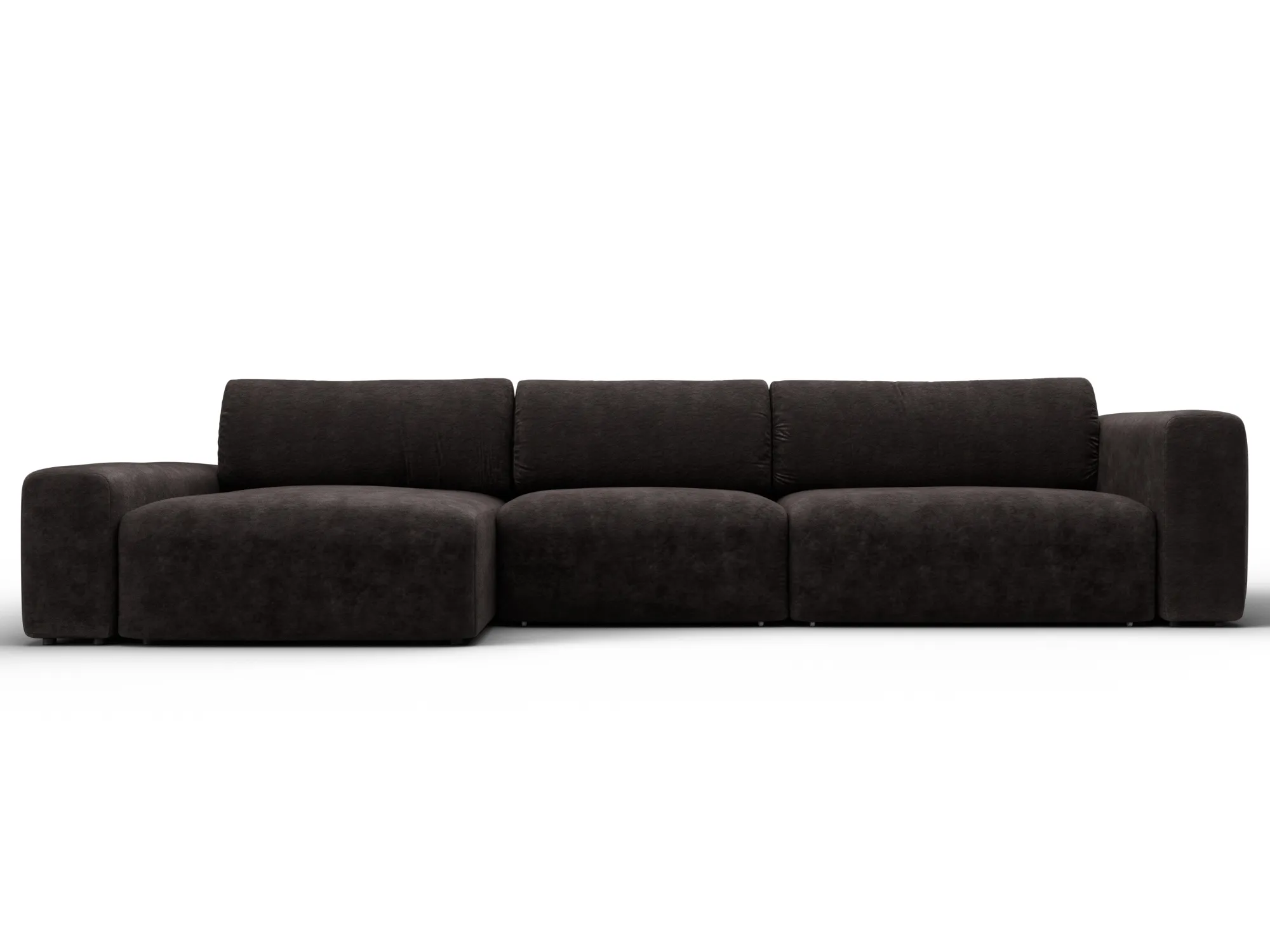 Диван угловой Лига-066 НПБ Лонг угол левый ( BRUT 17 коричневый )