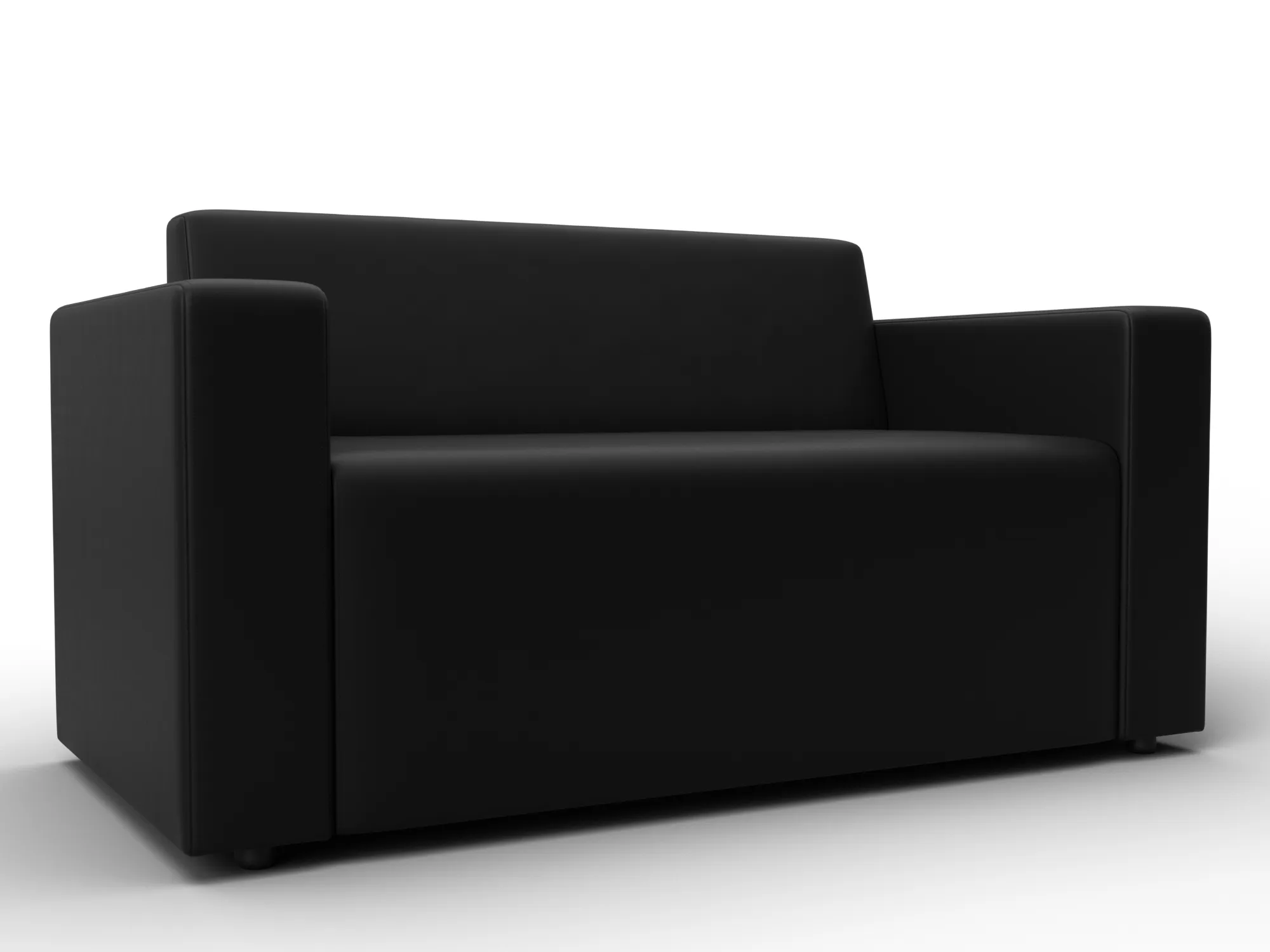 Диван прямой Лига-093 ( Черный )