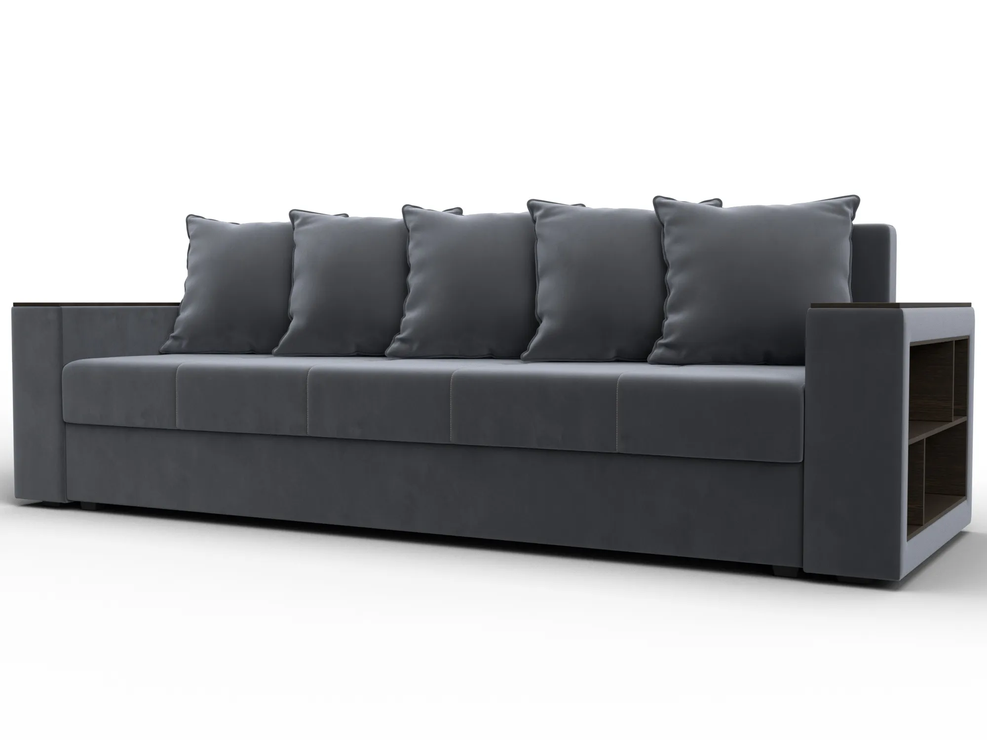 Диван прямой Дубай Лайт ( SEVEN 17 серый )