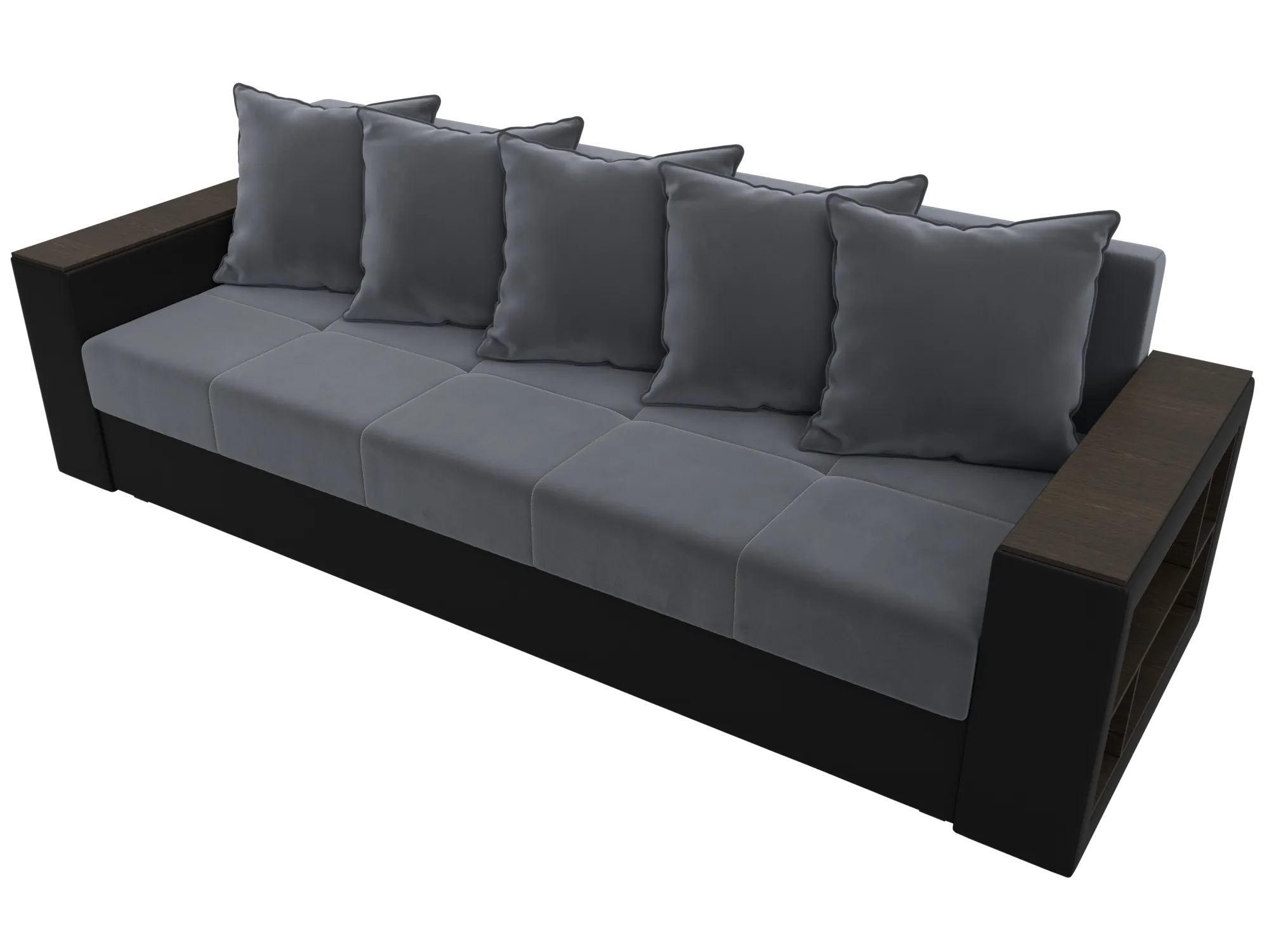 Диван прямой Дубай Лайт ( Серый;Черный )