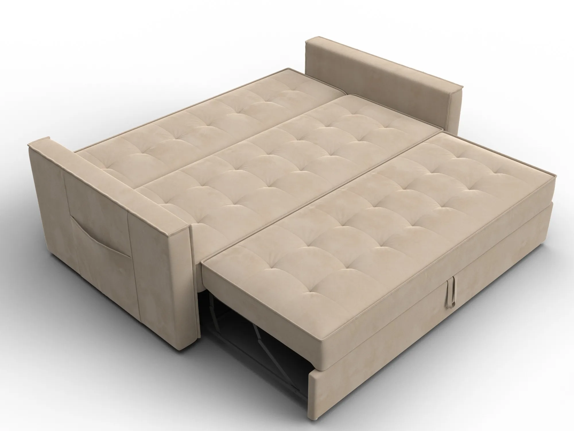 Диван прямой Лига-104 (160) ( SEVEN 729 бежевый )