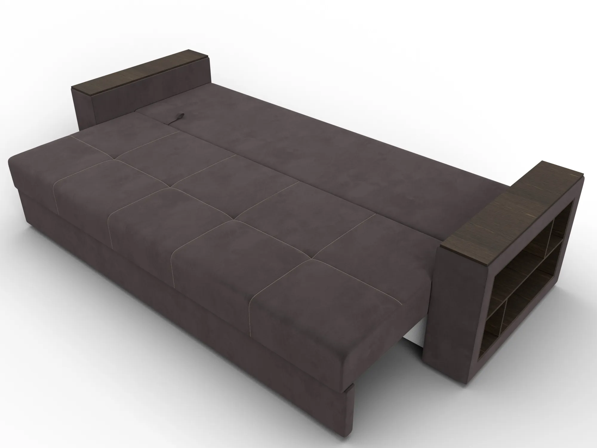 Диван прямой Дубай Лайт ( SEVEN 727 коричневый )