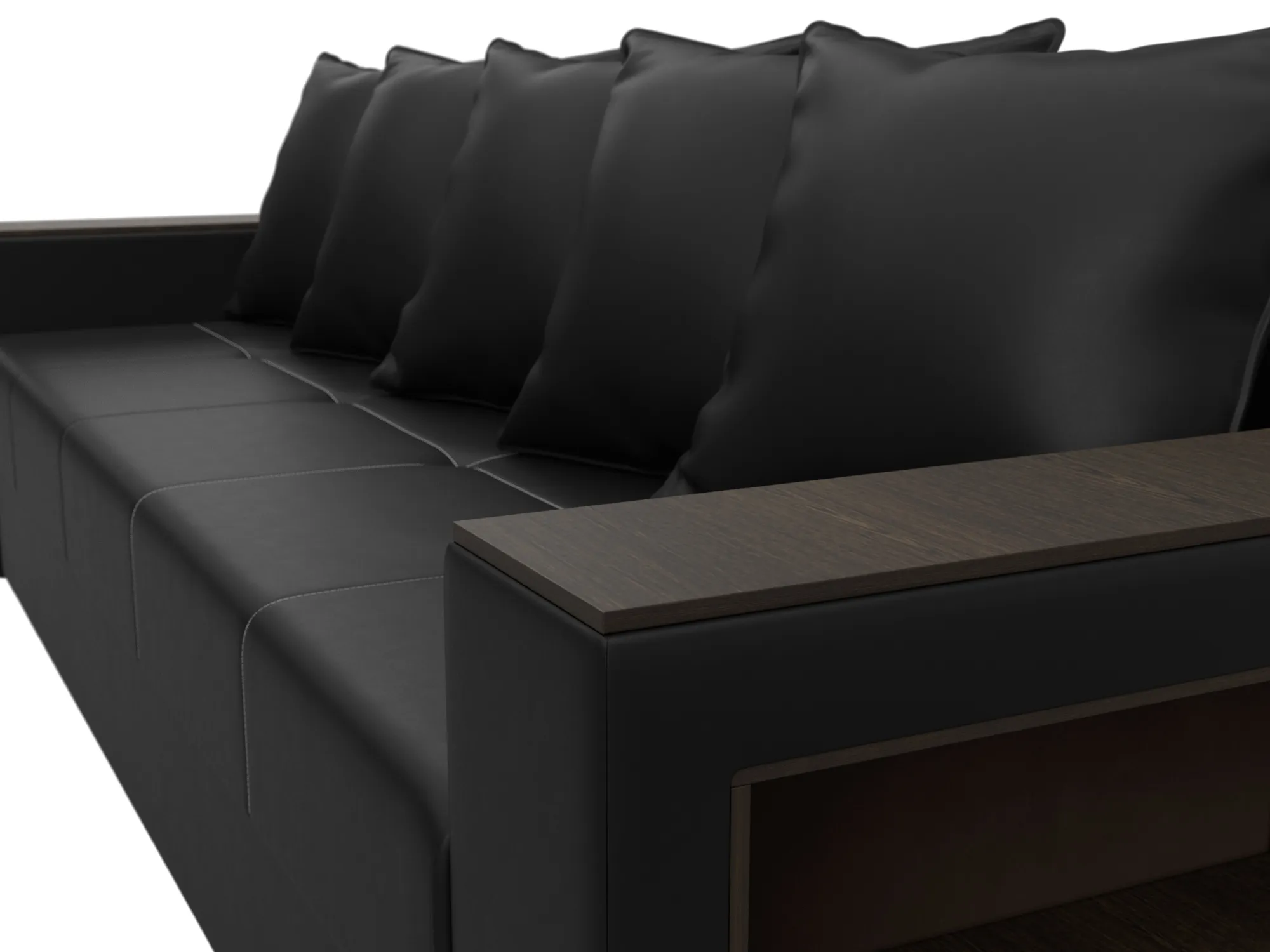 Диван прямой Дубай Лайт ( Черный )