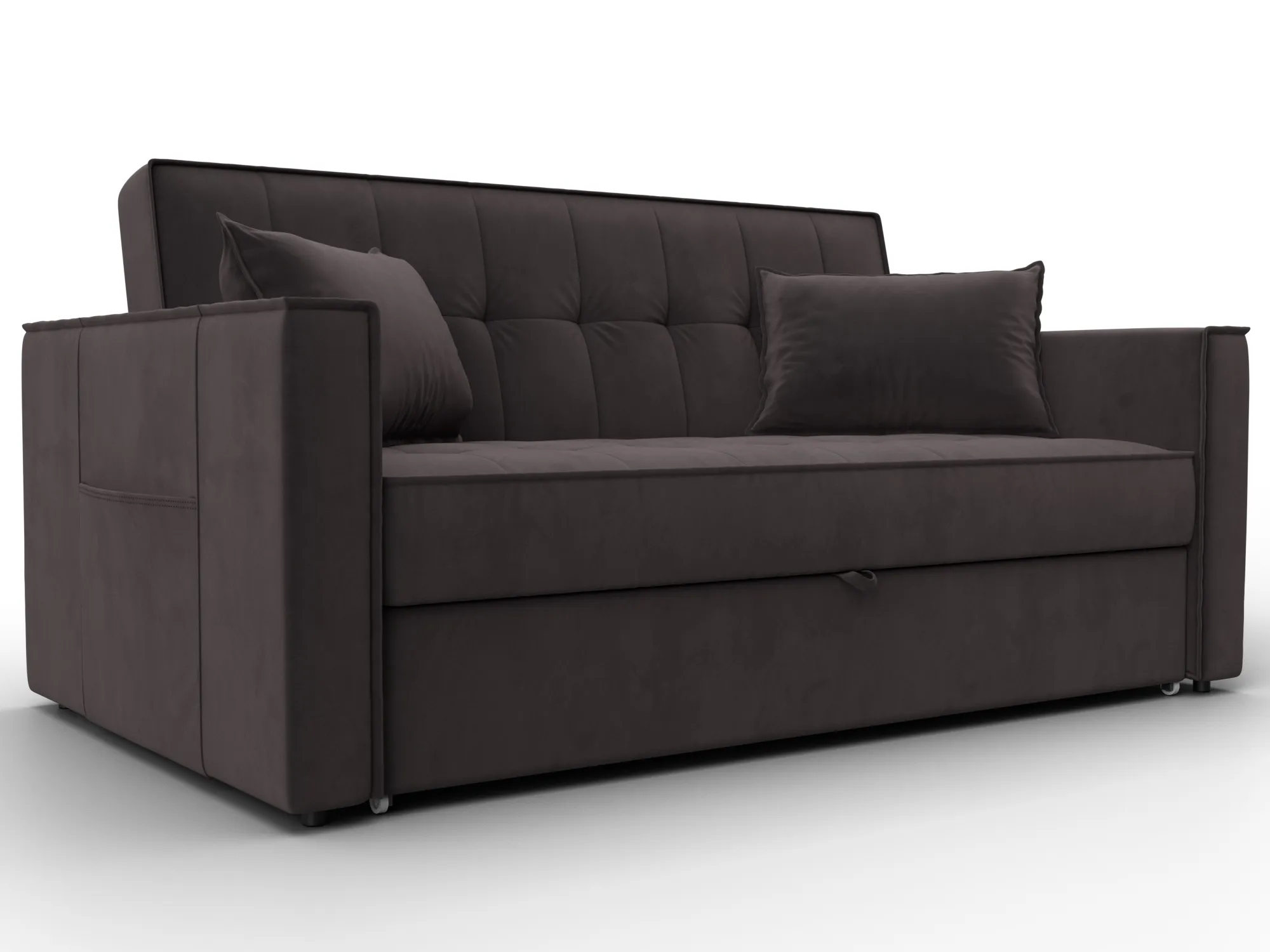 Диван прямой Лига-104 (140) ( SEVEN 727 коричневый )