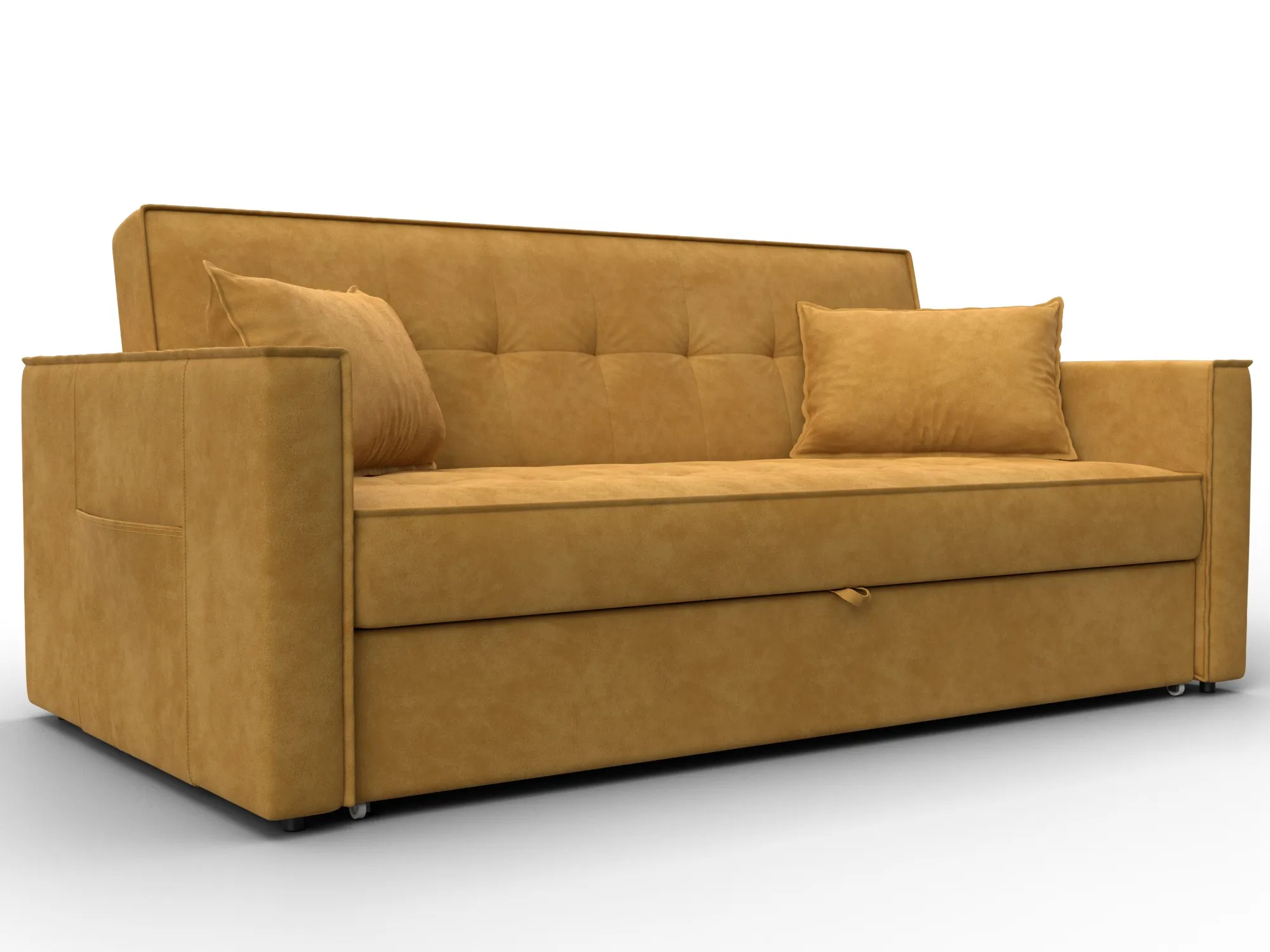 Диван прямой Лига-104 (160) ( BRUT 10 желтый )