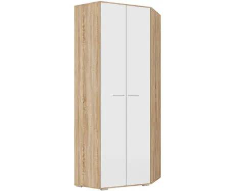 Шкаф угловой ИТАЛИЯ ШУ-800 сонома/белый глянец