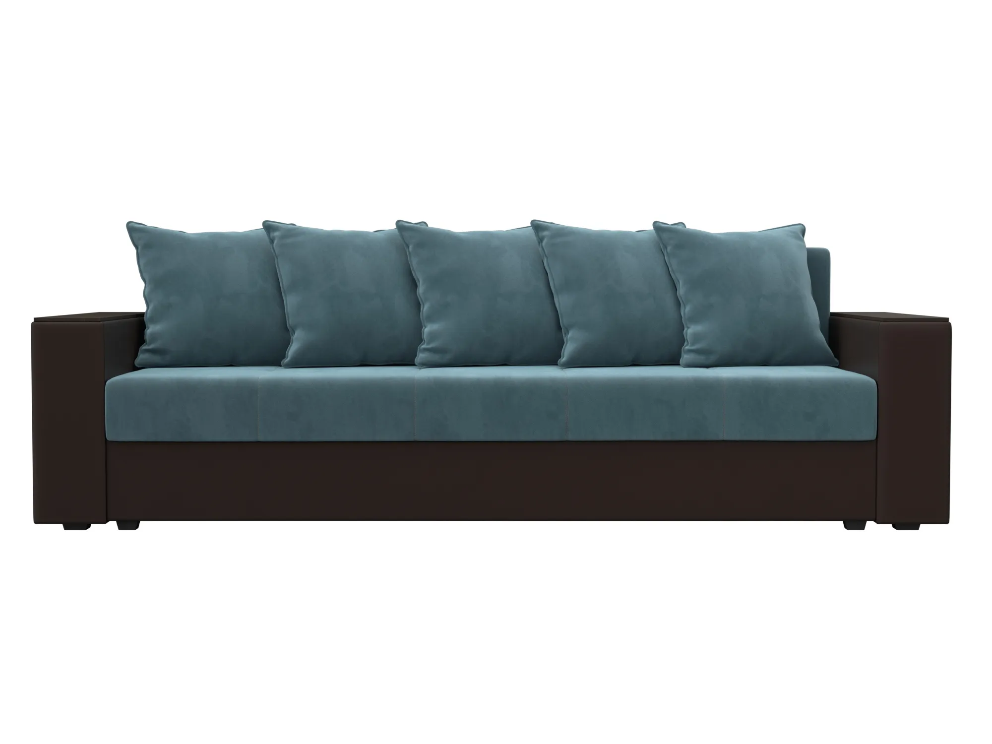 Диван прямой Дубай Лайт ( Бирюзовый;Коричневый )