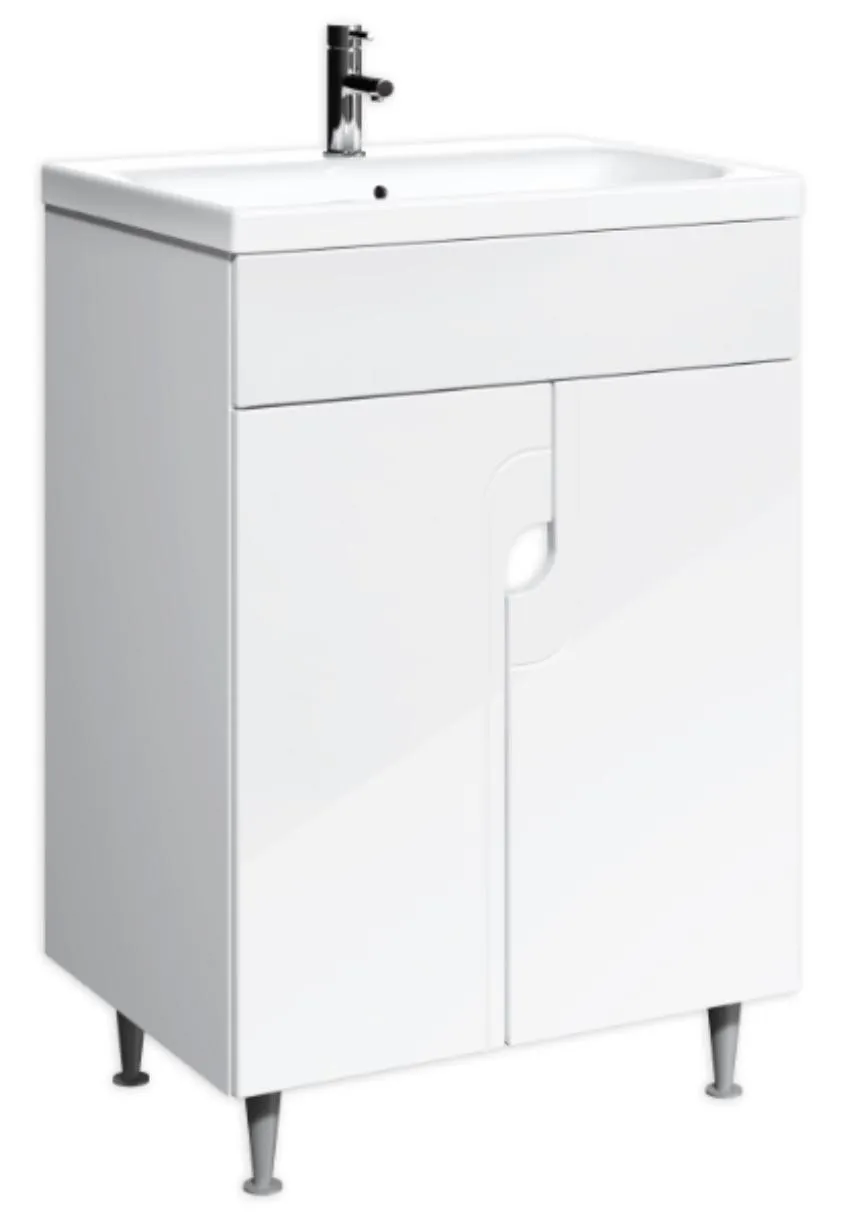 Тумба под умывальник "Енисей 60 Лилия" без ящика Айсберг