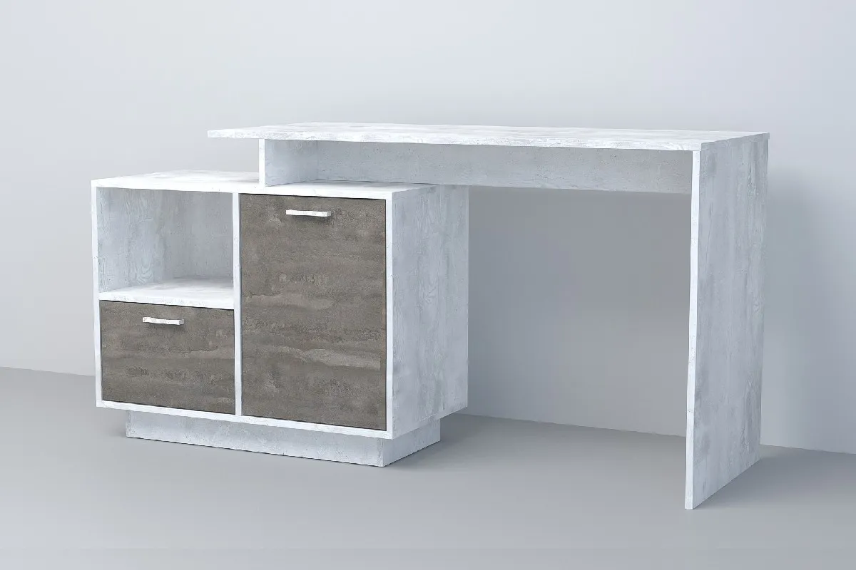 Стол Письменный СТ-2 ПД Эго Бетон Светлый/Камень Темный