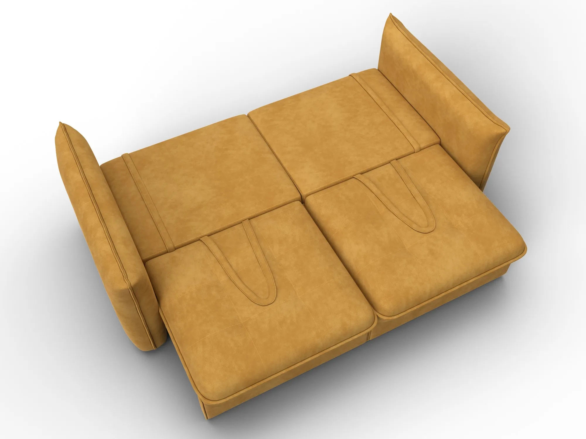 Диван прямой Лига-100 НПБ ( BRUT 10 желтый )