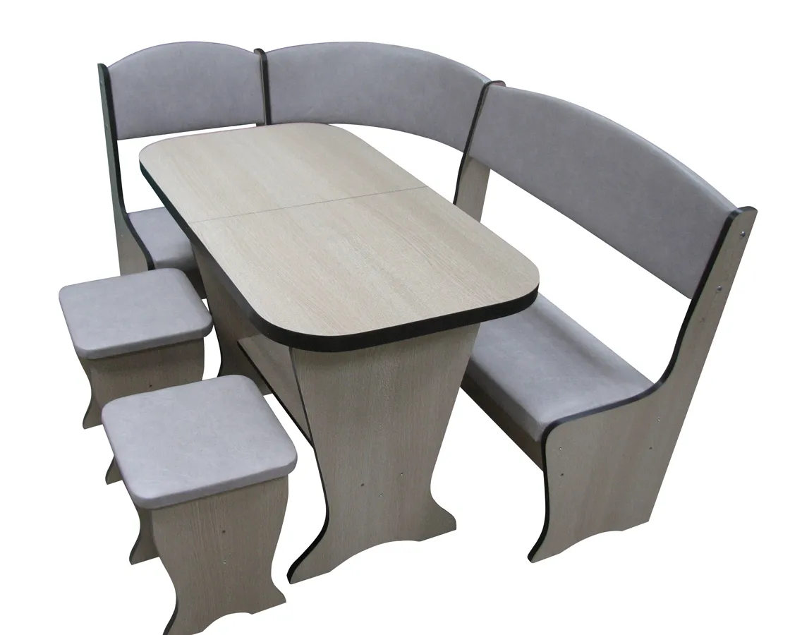 Кухонный уголок Весна с раскладным столом (беленый дуб)