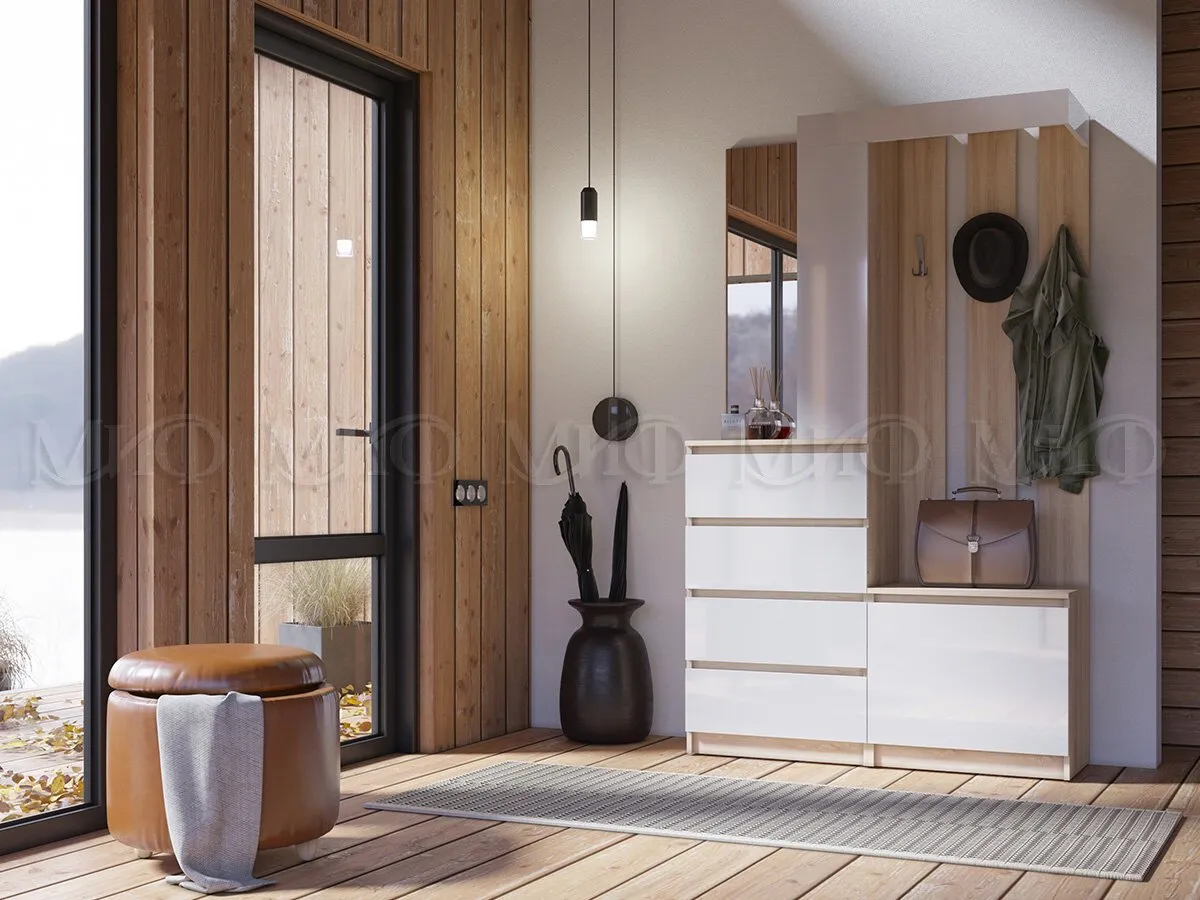 Прихожая Челси (сонома/белый глянец)