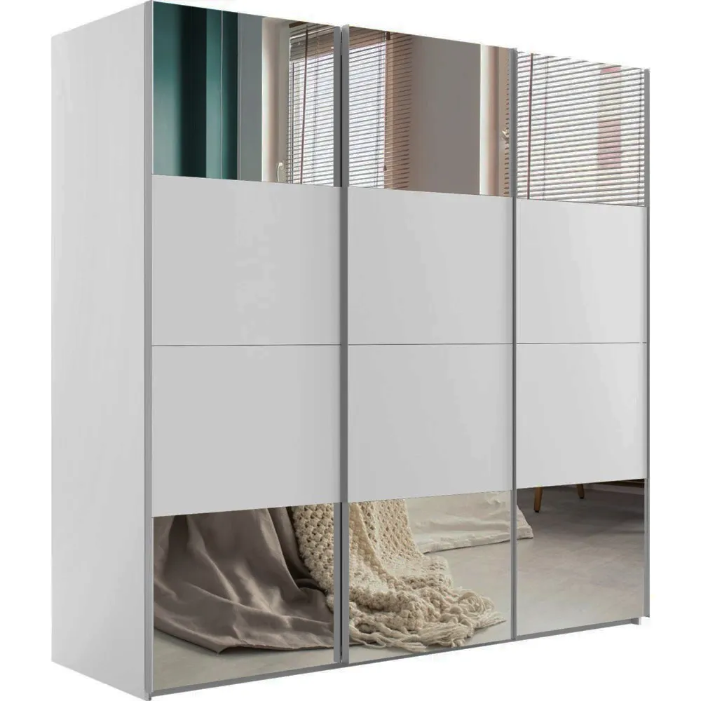 Шкаф-купе Эста 3-х дверный Комби (6 Зеркал / 6 ЛДСП)  300 см.