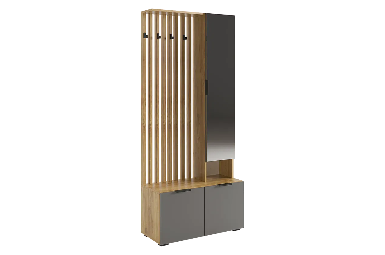 Прихожая Бери дуб крафт золотой/графит