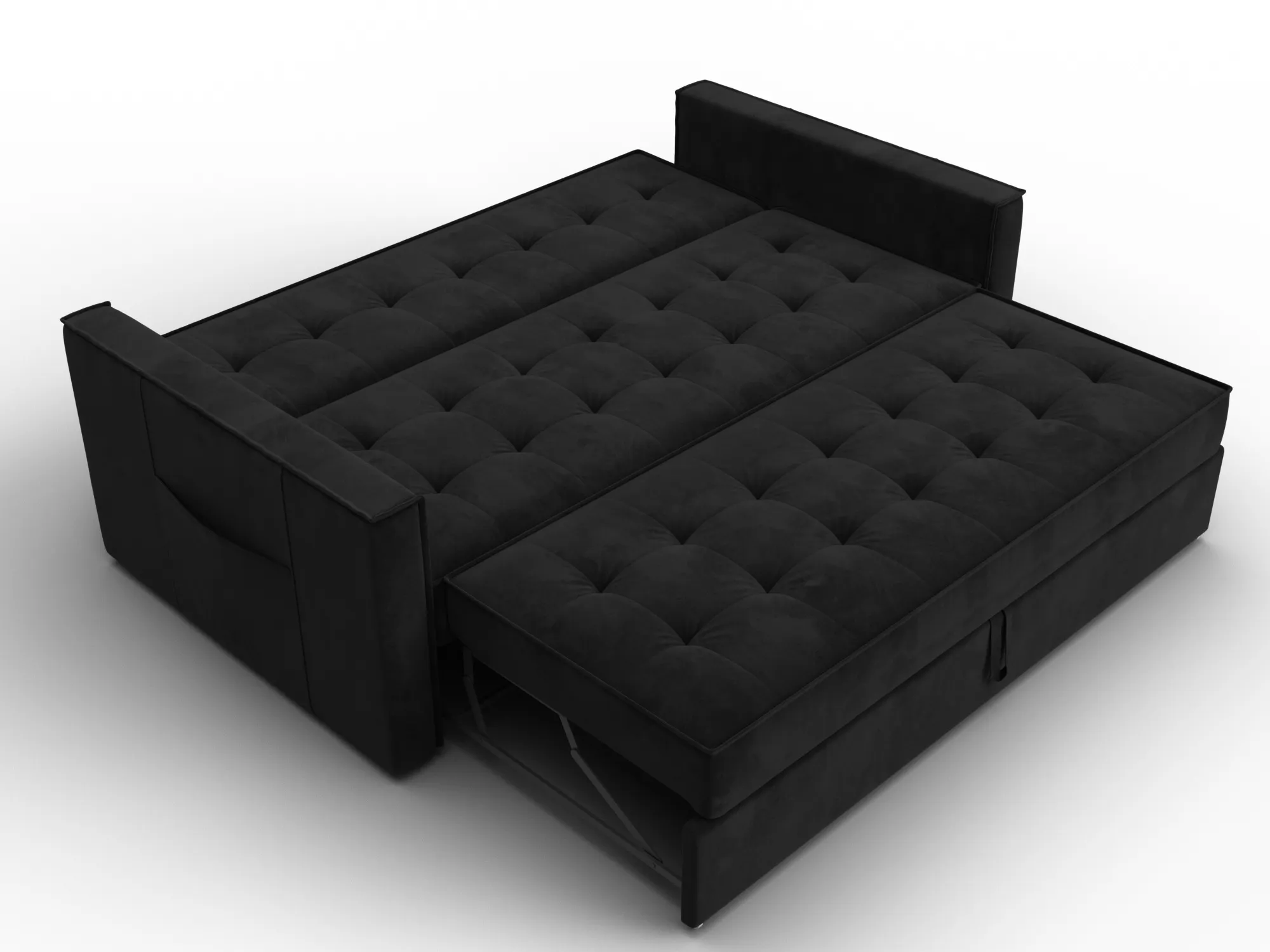 Диван прямой Лига-104 (160) ( SEVEN 35 черный )