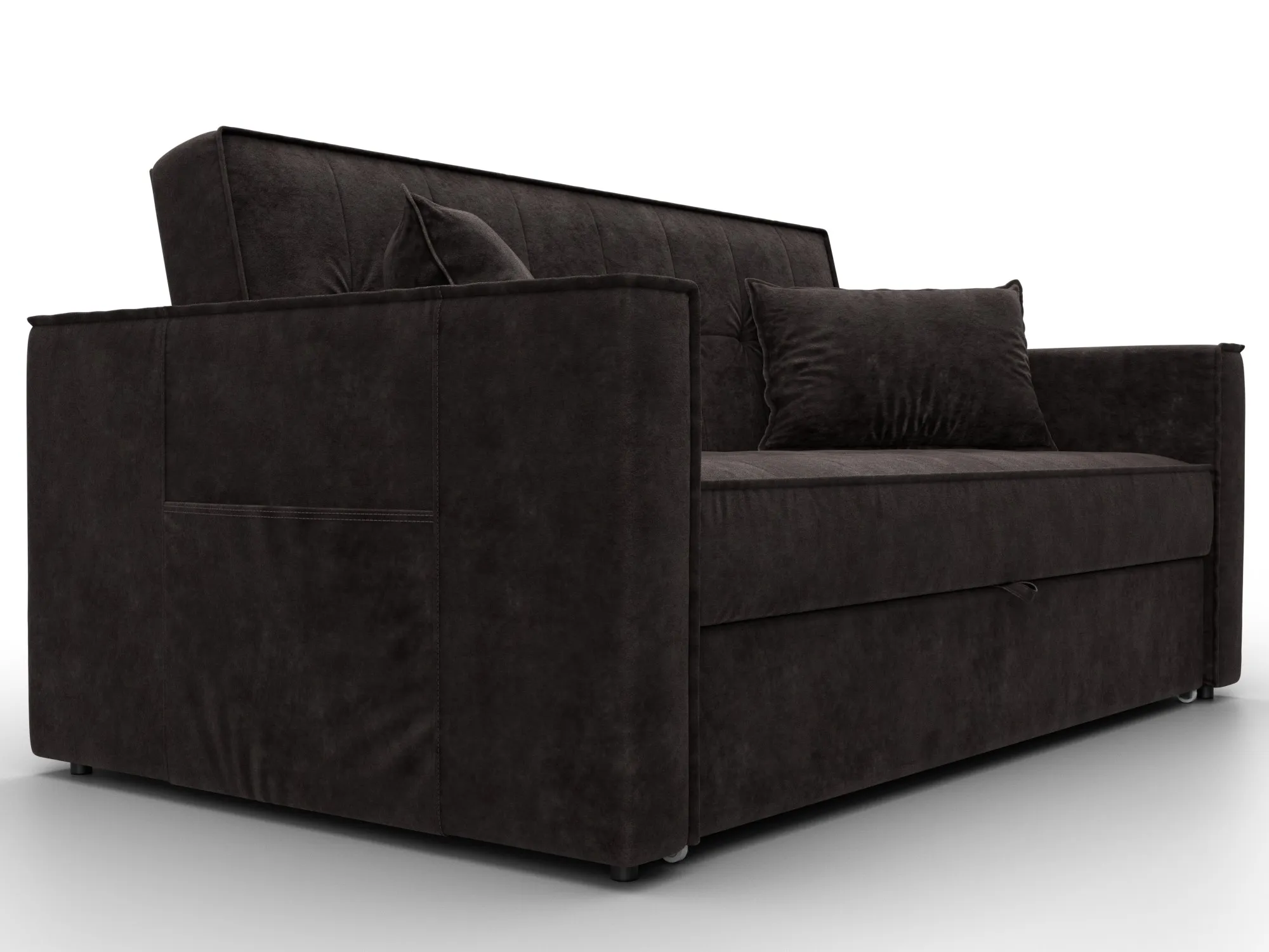 Диван прямой Лига-104 (140) ( BRUT 17 коричневый )