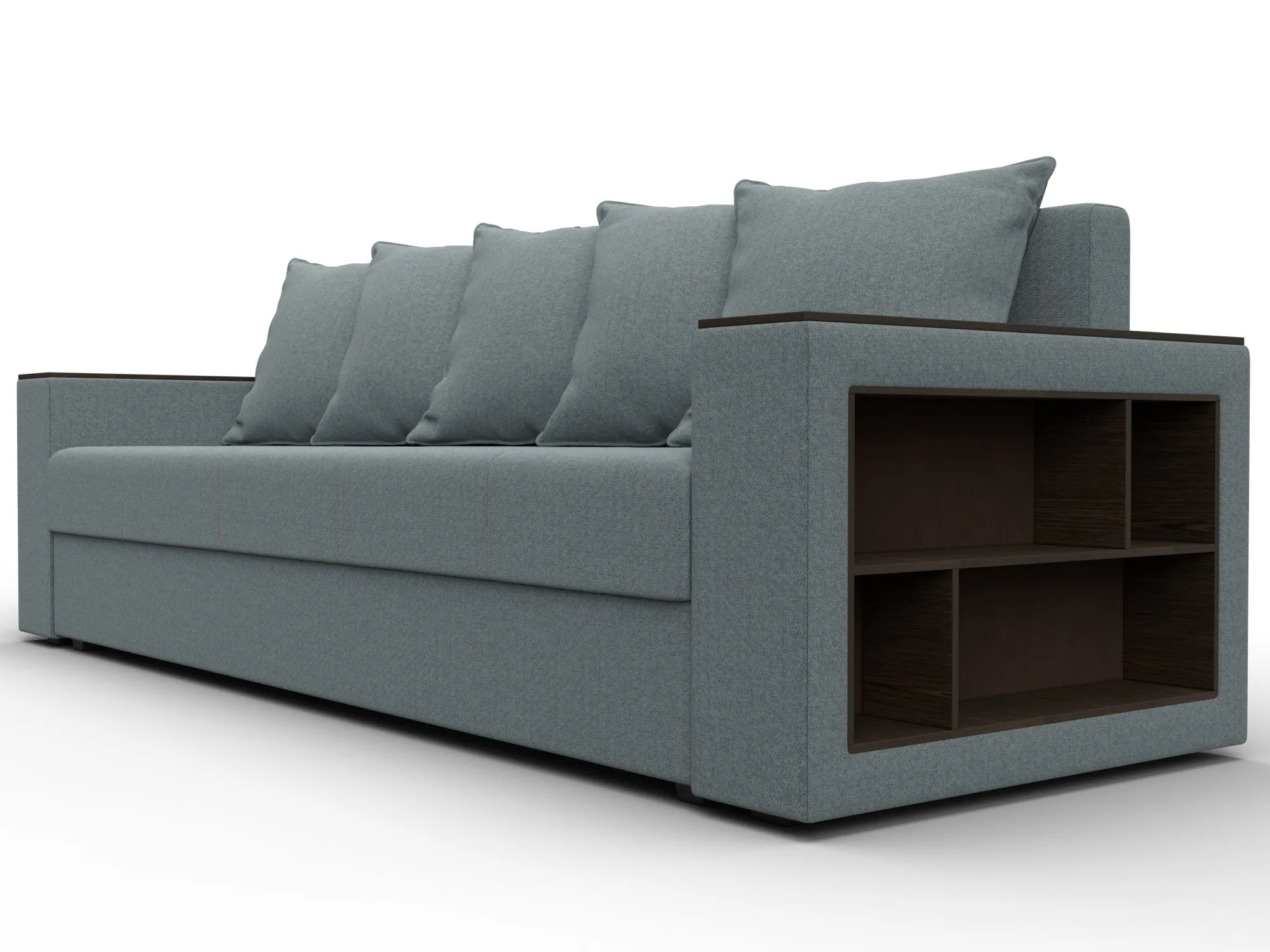 Диван прямой Дубай Лайт ( Амур 07 серый )