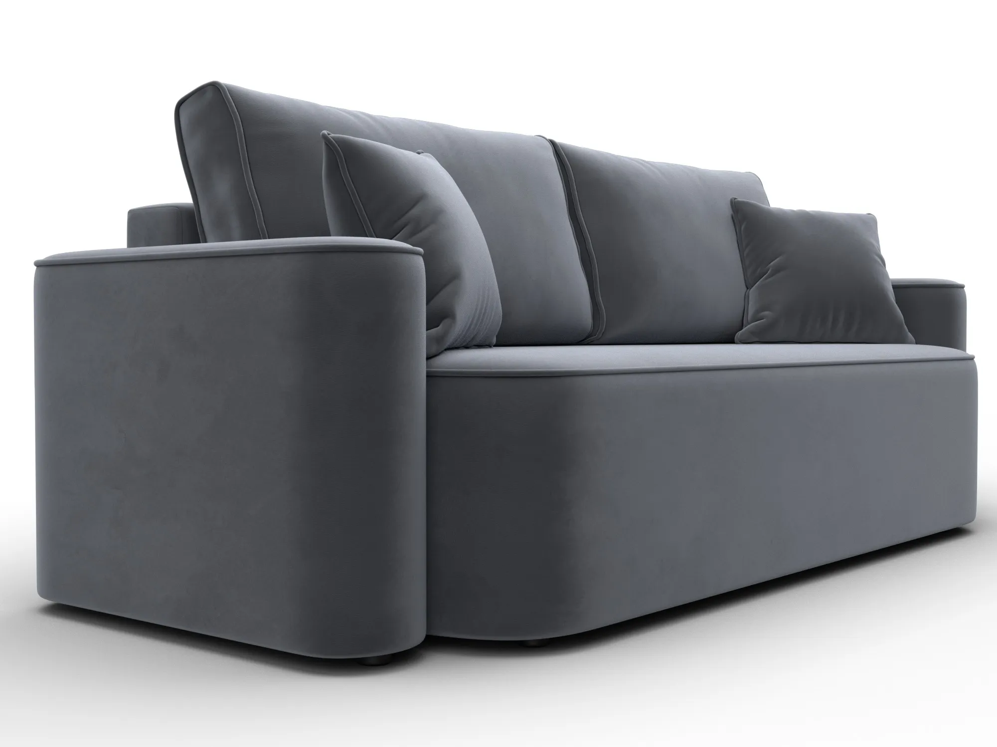 Диван прямой Лига-118 НПБ ( SEVEN 17 серый )