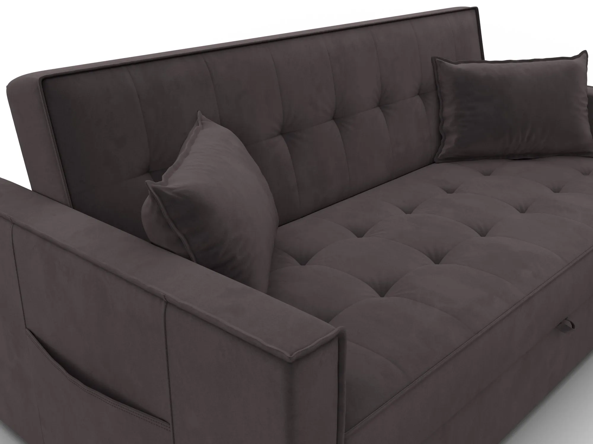 Диван прямой Лига-104 (160) ( SEVEN 727 коричневый )