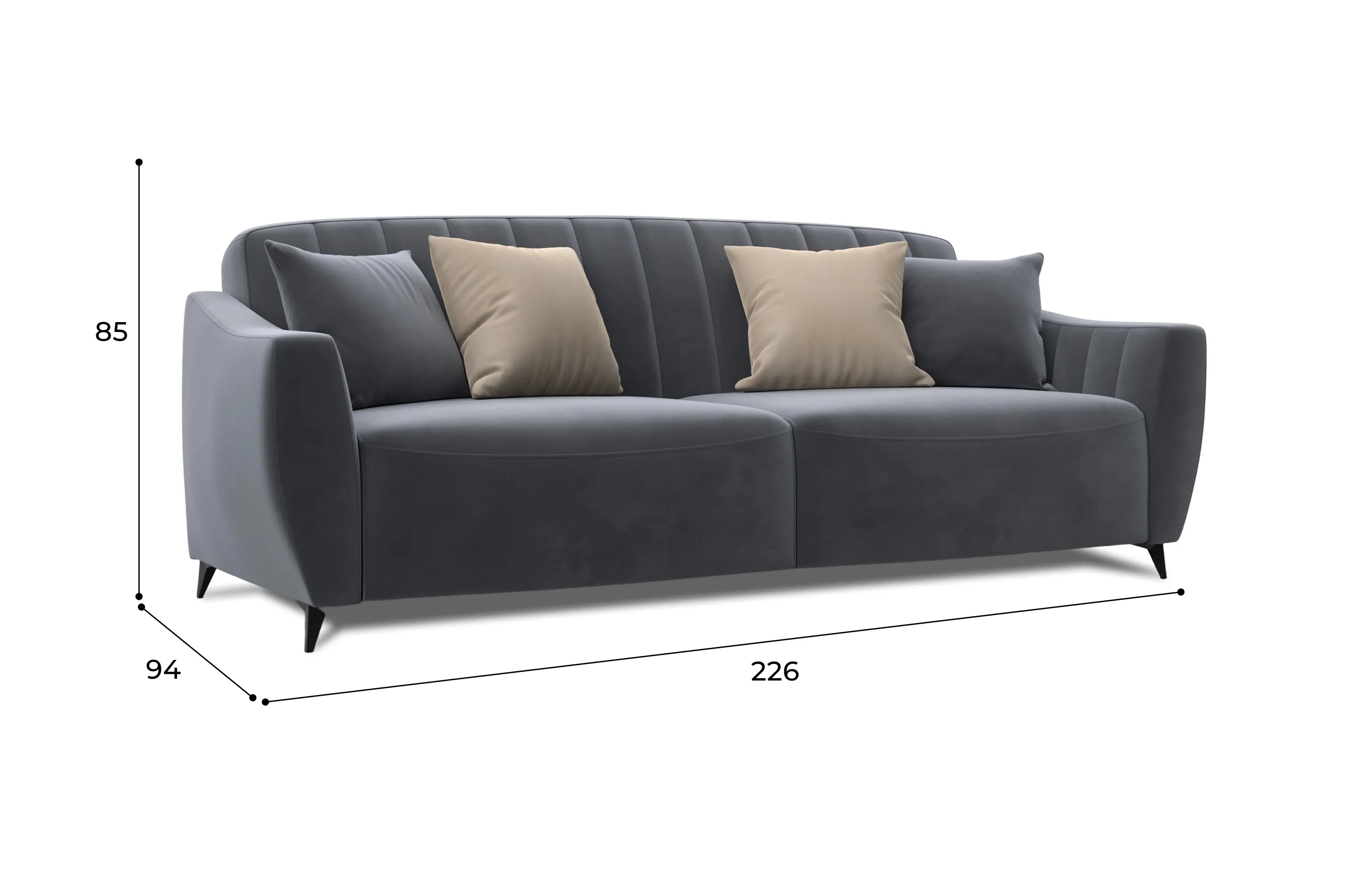 Диван-книжка Лига-095 НПБ ( SEVEN 17 серый )