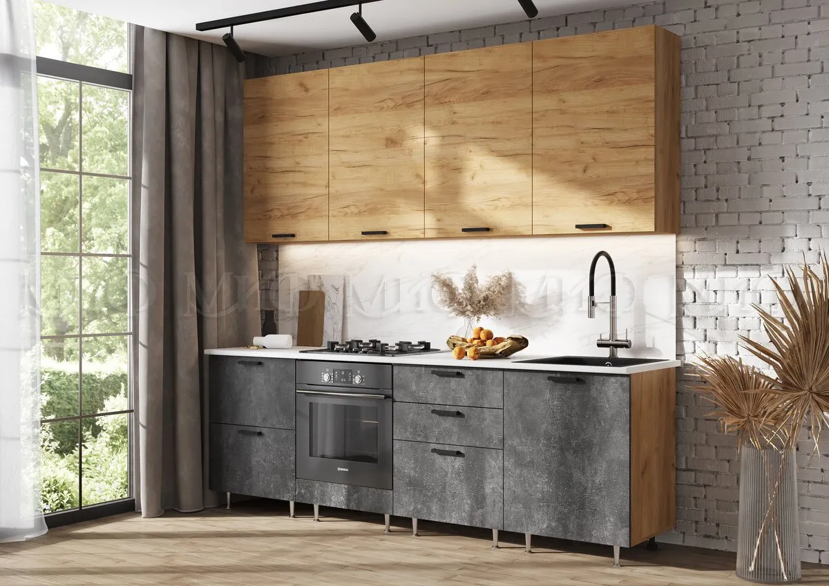 Кухонный гарнитур Рио NEW ЛДСП 2.4 компоновка №2