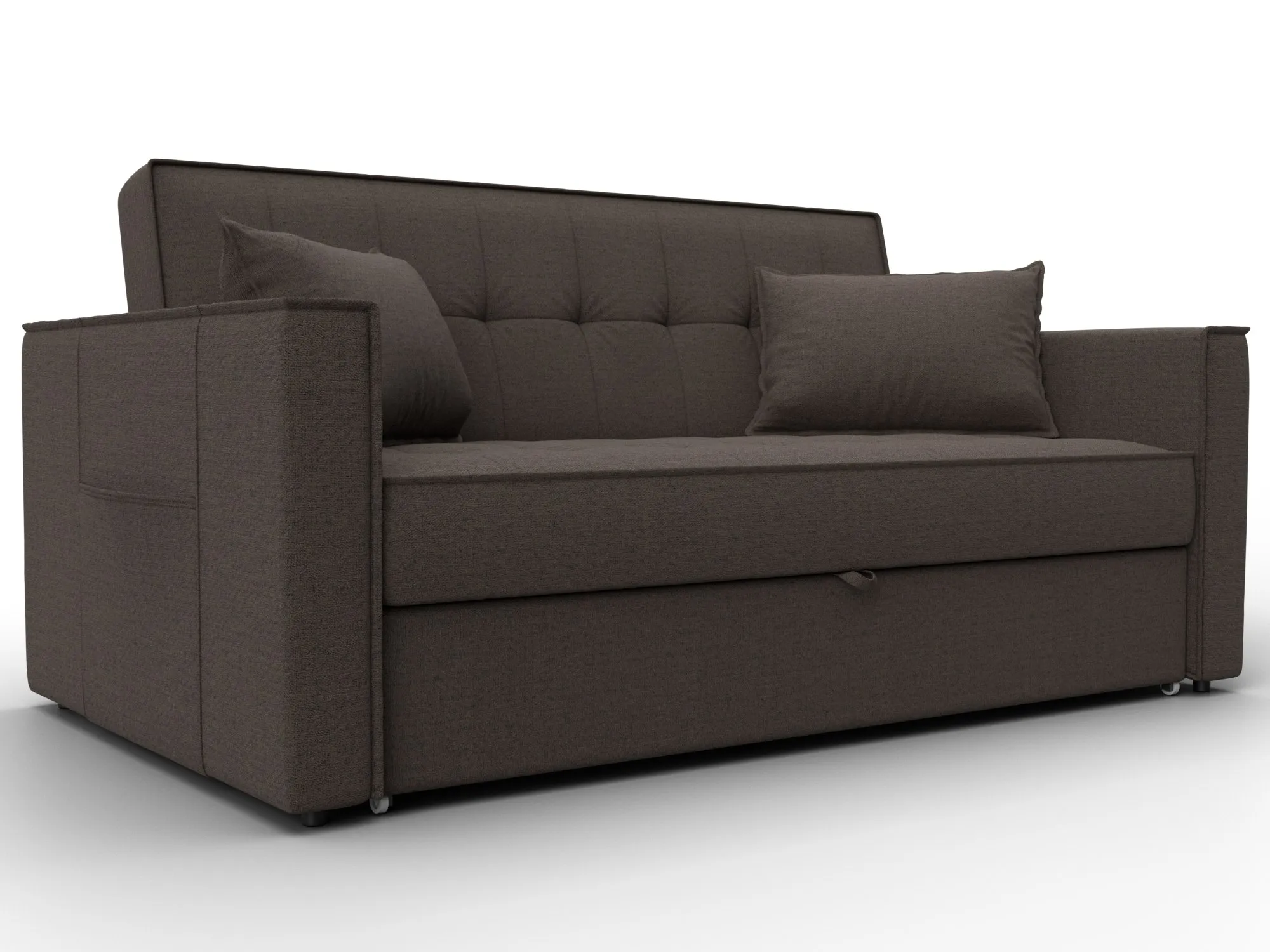 Диван прямой Лига-104 (140) ( Амур 05 коричневый )