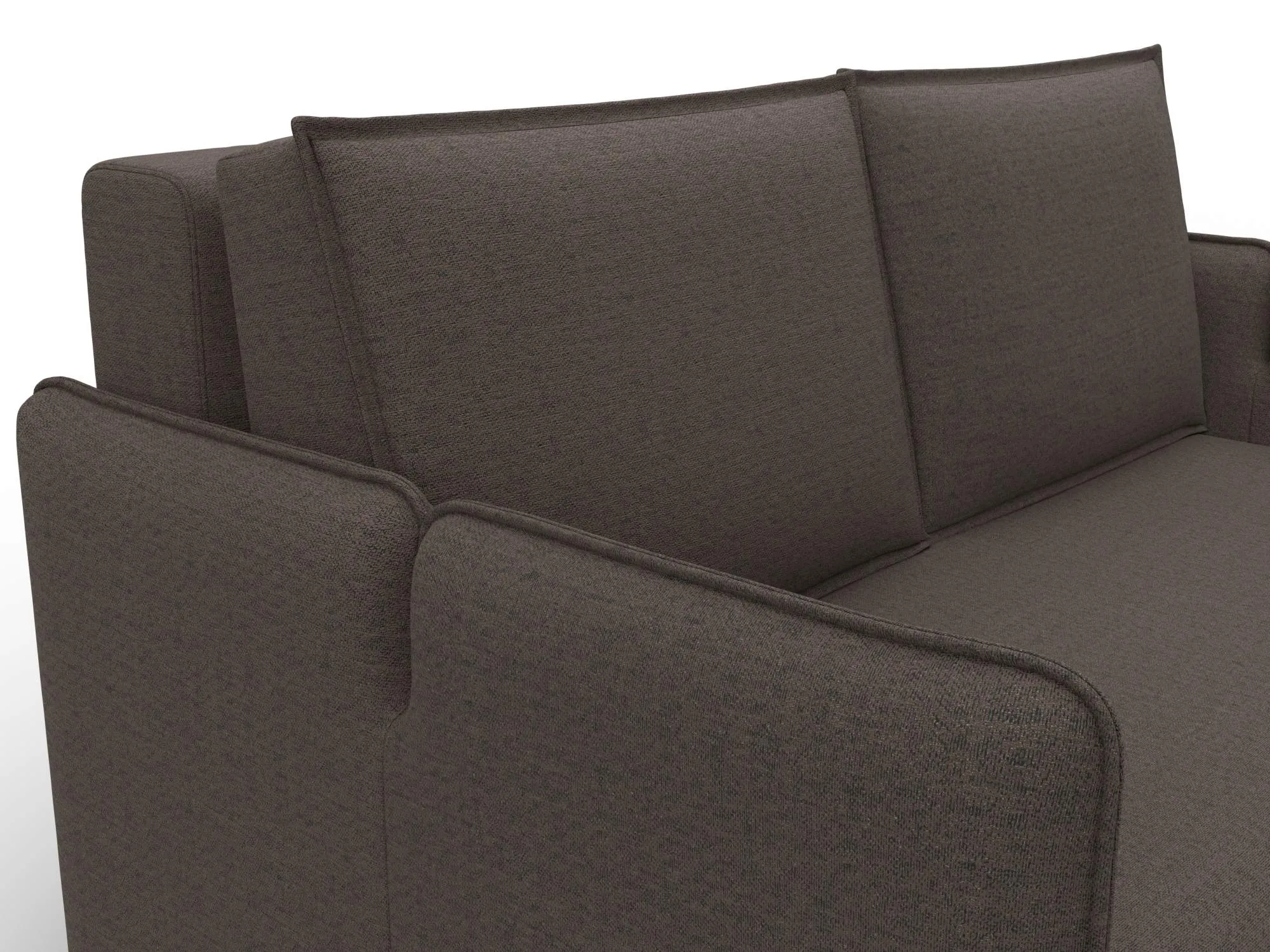 Диван прямой Лига-117 ( Амур 05 коричневый )