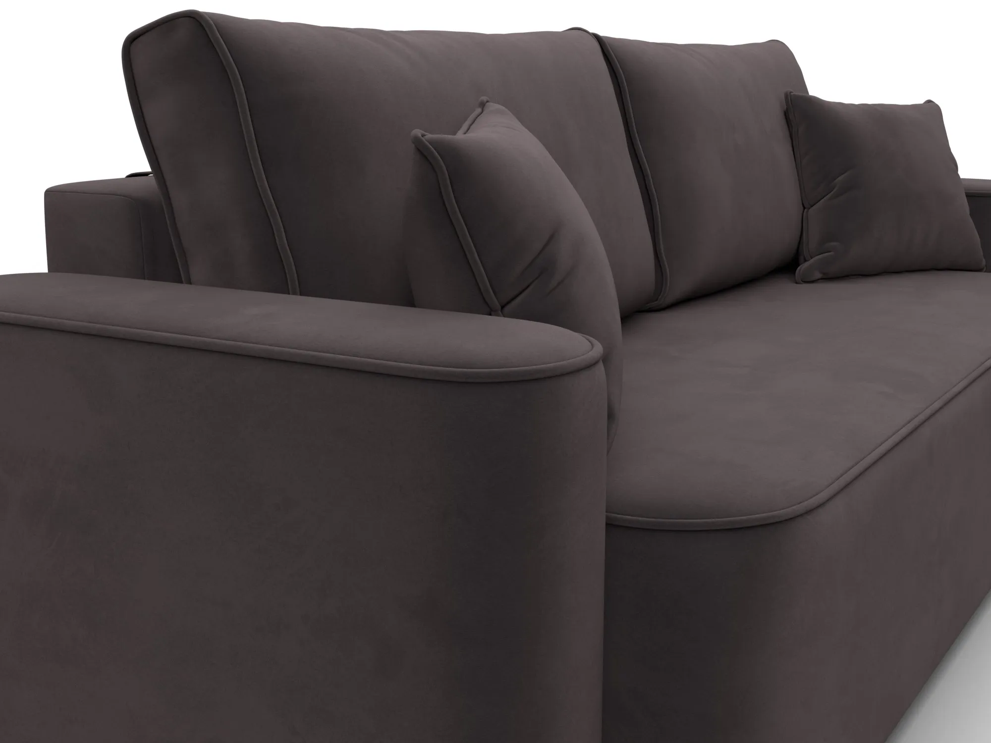 Диван прямой Лига-118 НПБ ( SEVEN 727 коричневый )