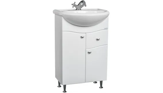 Тумба с раковиной Волна В1 55 см с верхним ящиком