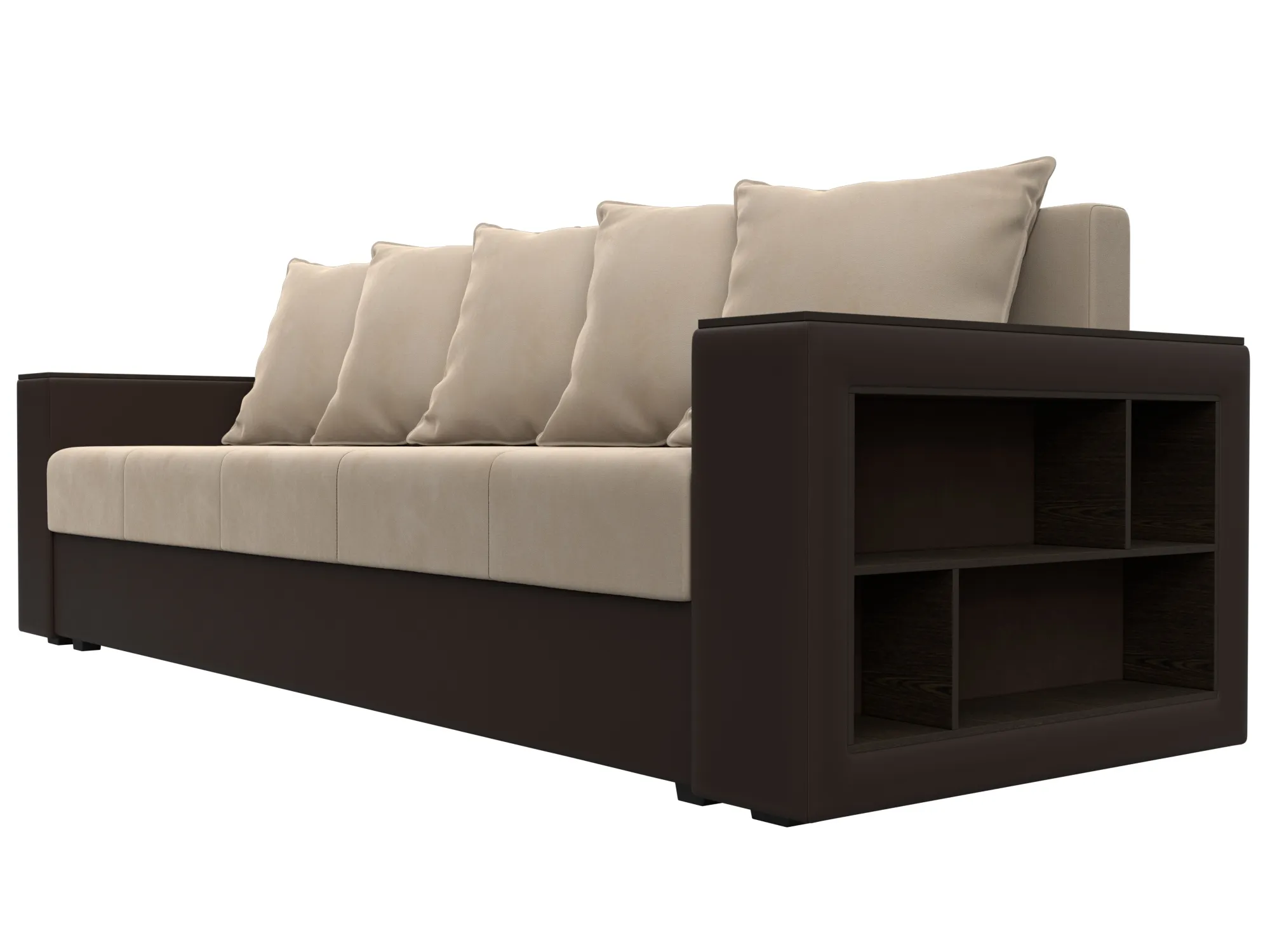 Диван прямой Дубай Лайт ( Бежевый;Коричневый )