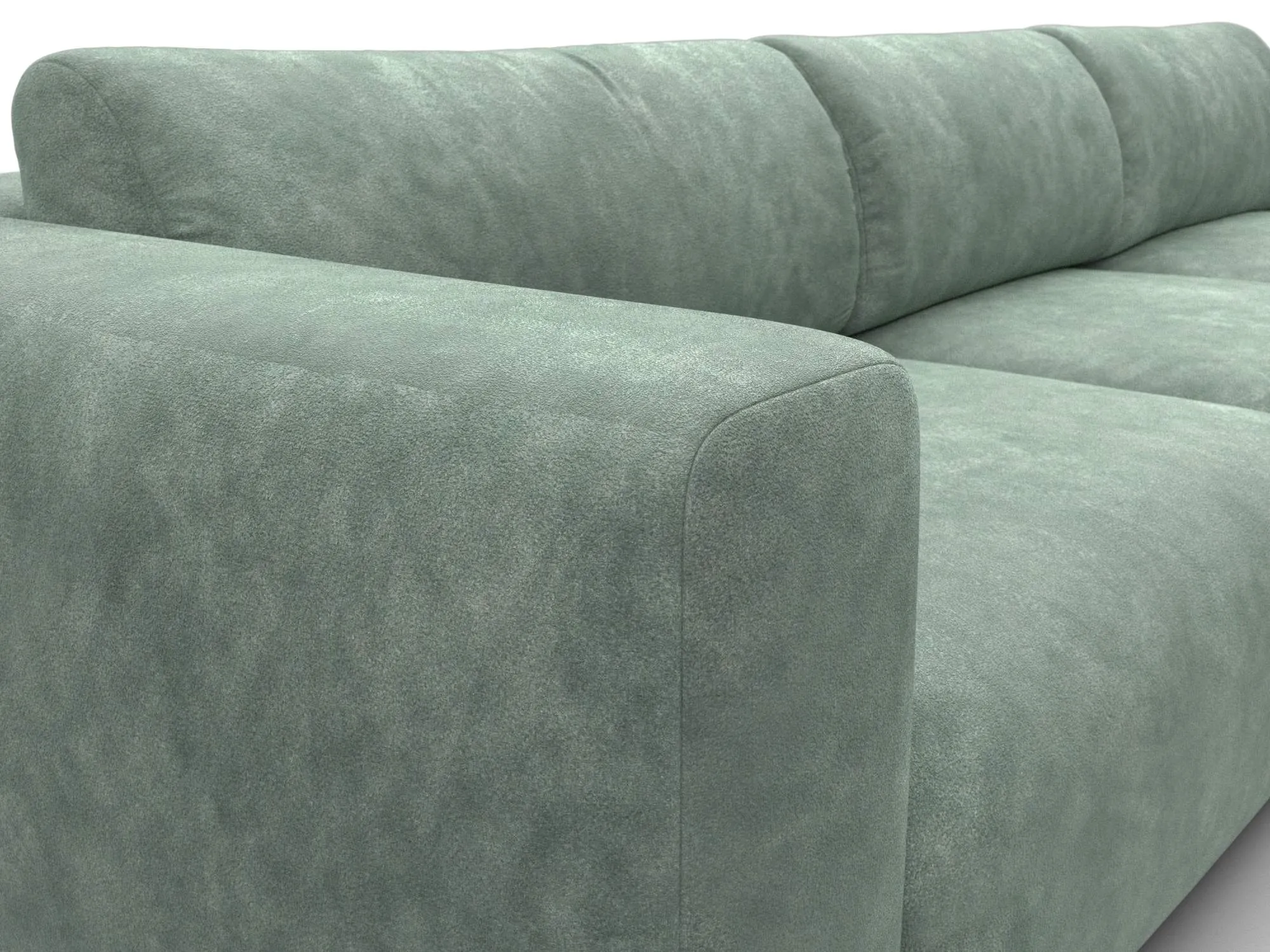 Диван угловой Лига-066 НПБ Лонг угол правый ( BRUT 08 зеленый )