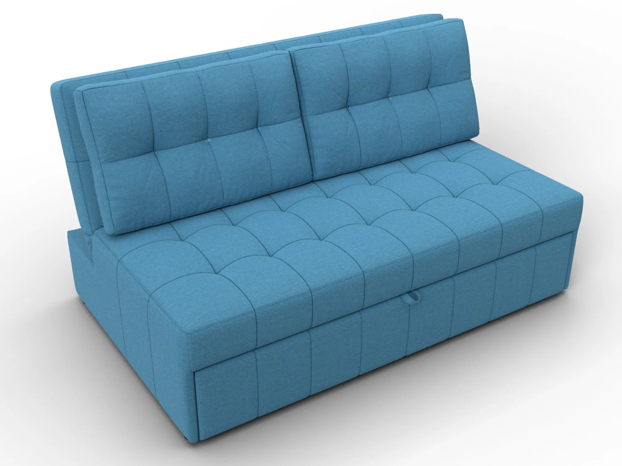 Диван прямой Лига-107 (140) ( Амур 10 голубой )