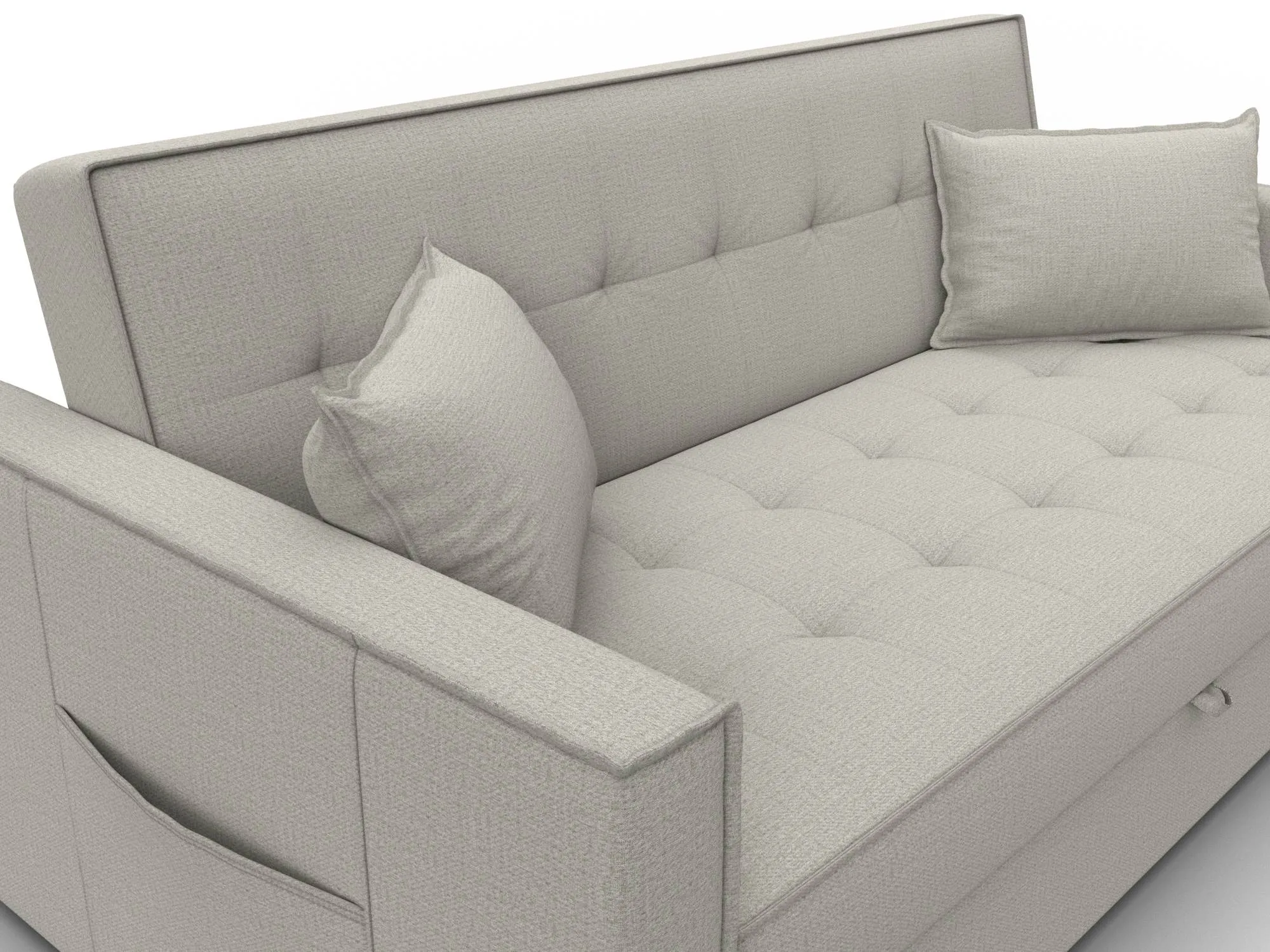 Диван прямой Лига-104 (160) ( Амур 02 бежевый )