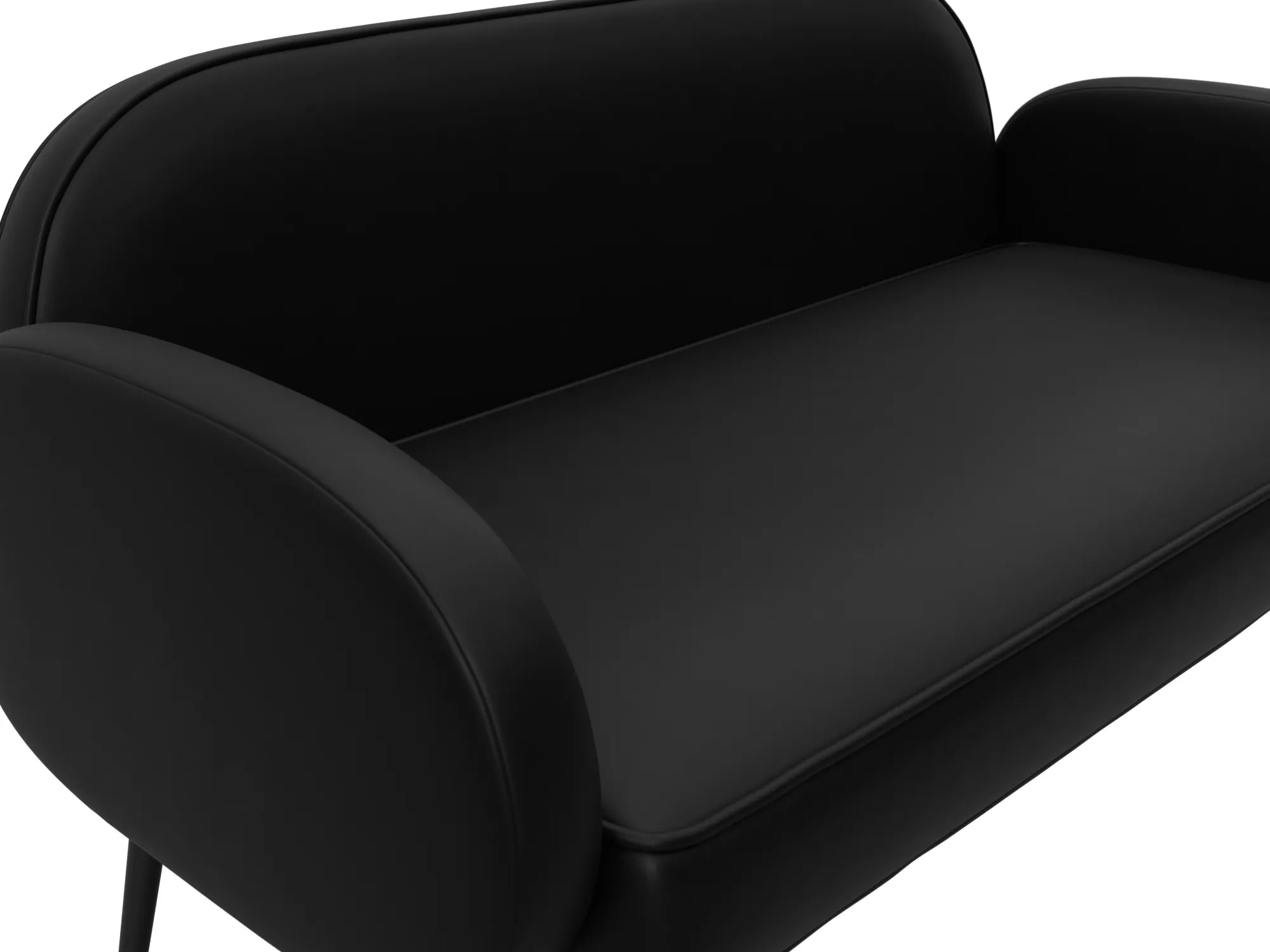 Диван прямой Лига-086 ( GRIFON 18 черный )