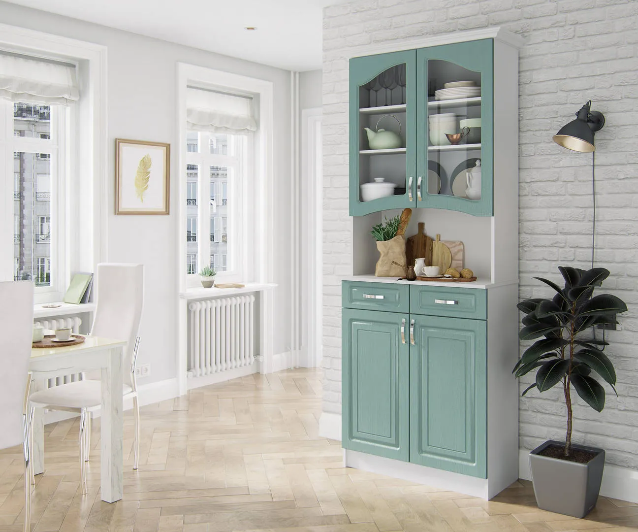 Буфет Прованс-08 (клен бирюза)